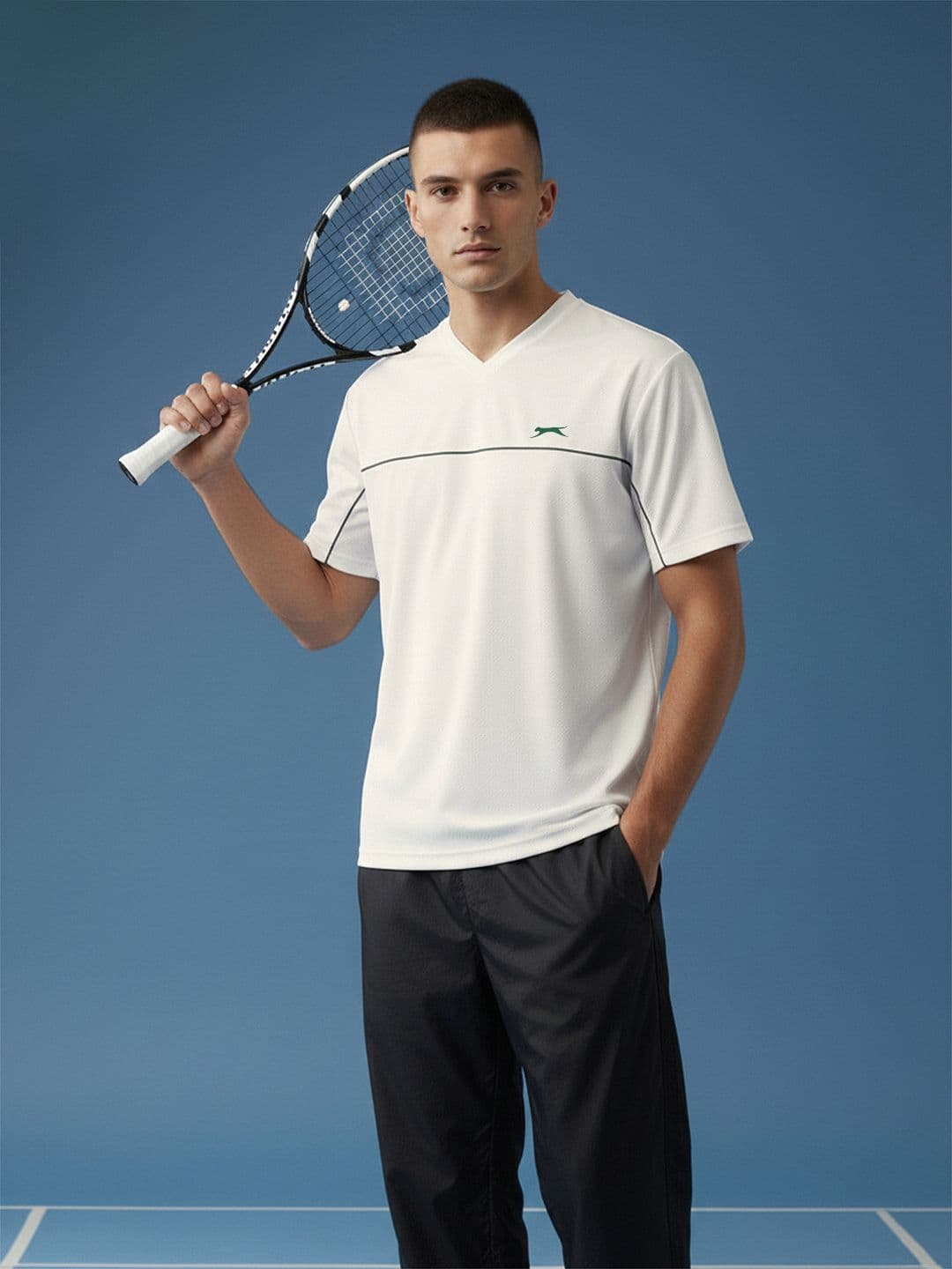 Slazenger V-Neck Relaxed Fit Sports T-shirt - view 1