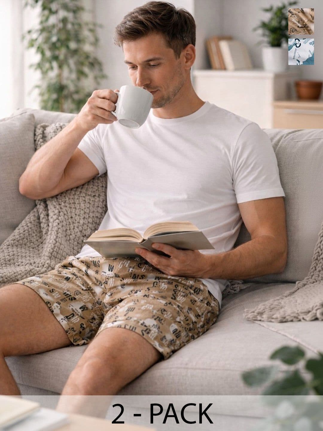 The Roadster Lifestyle Co Pack Of 2 Printed Cotton Boxers - view 1