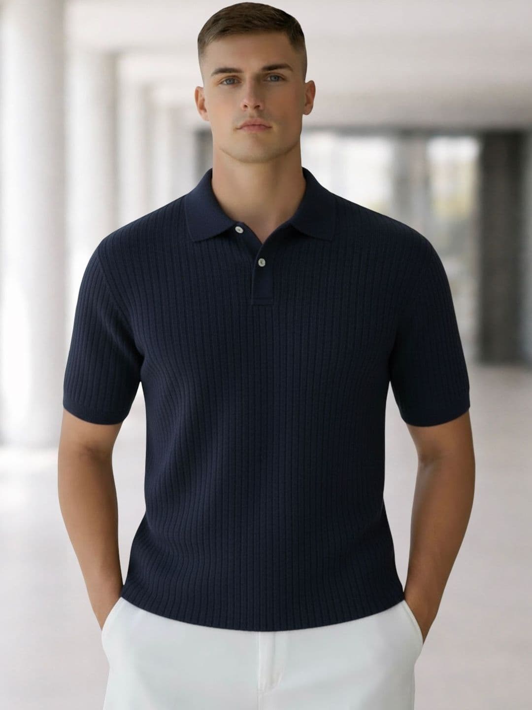 Fashion And Youth Men Polo Collar T-shirt - view 1