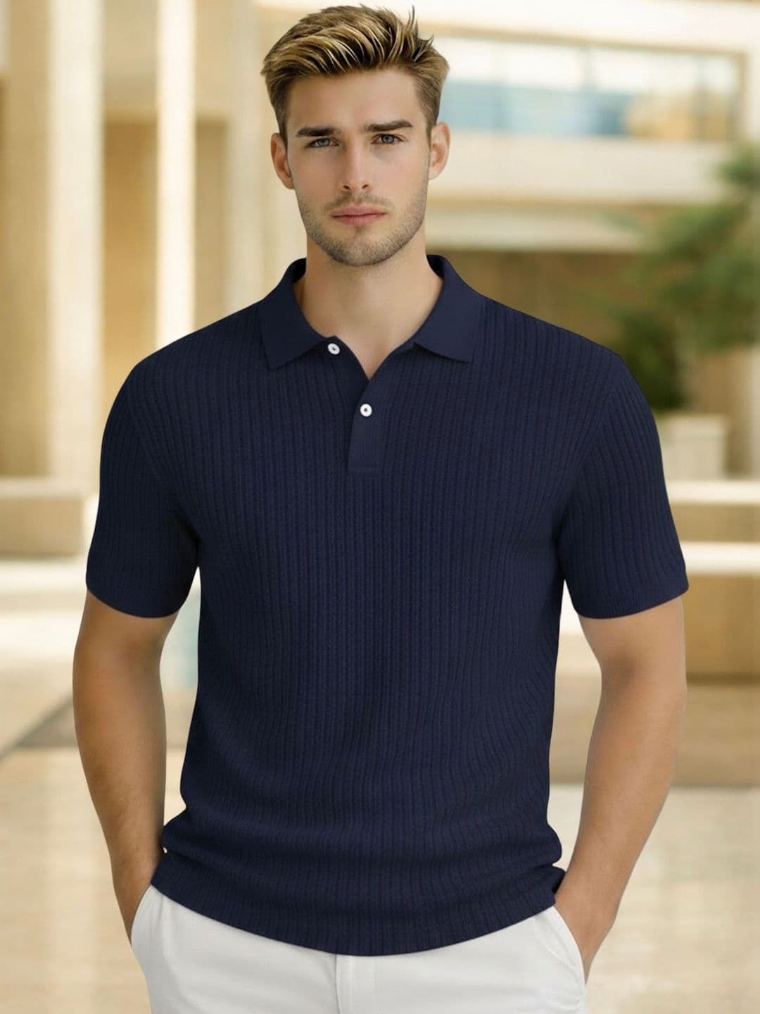 Fashion And Youth Men Polo Collar T-shirt - view 1