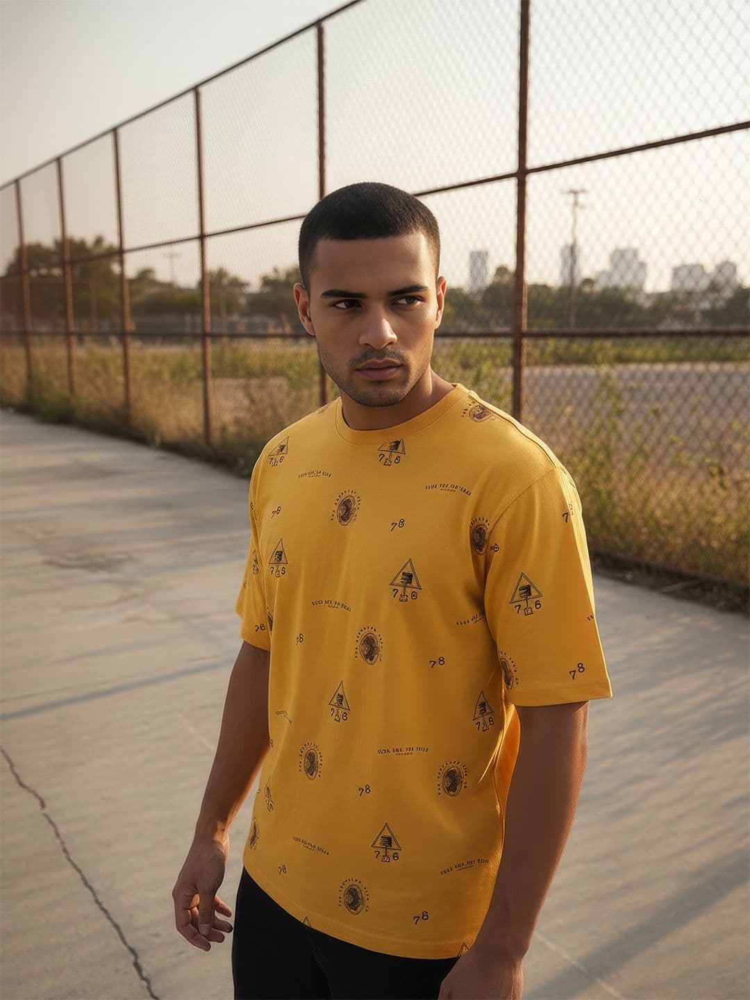The Roadster Life Co. Relaxed Fit Printed Pure Cotton T-shirt - view 1