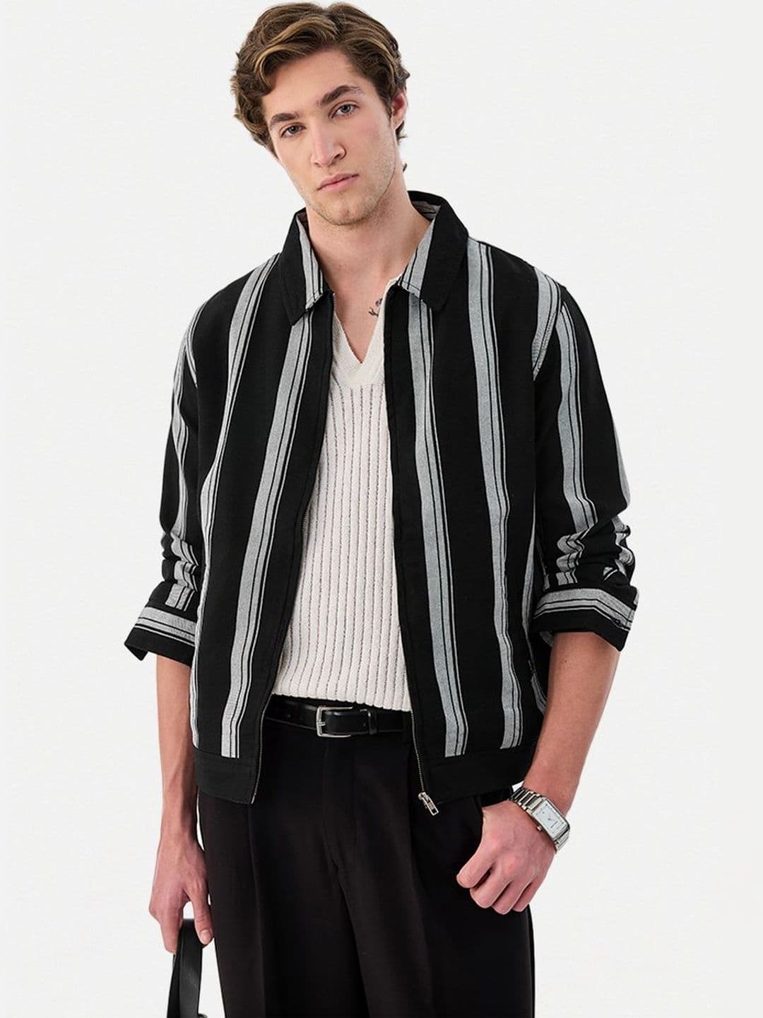Snitch Black Stripes Jacket - view 1