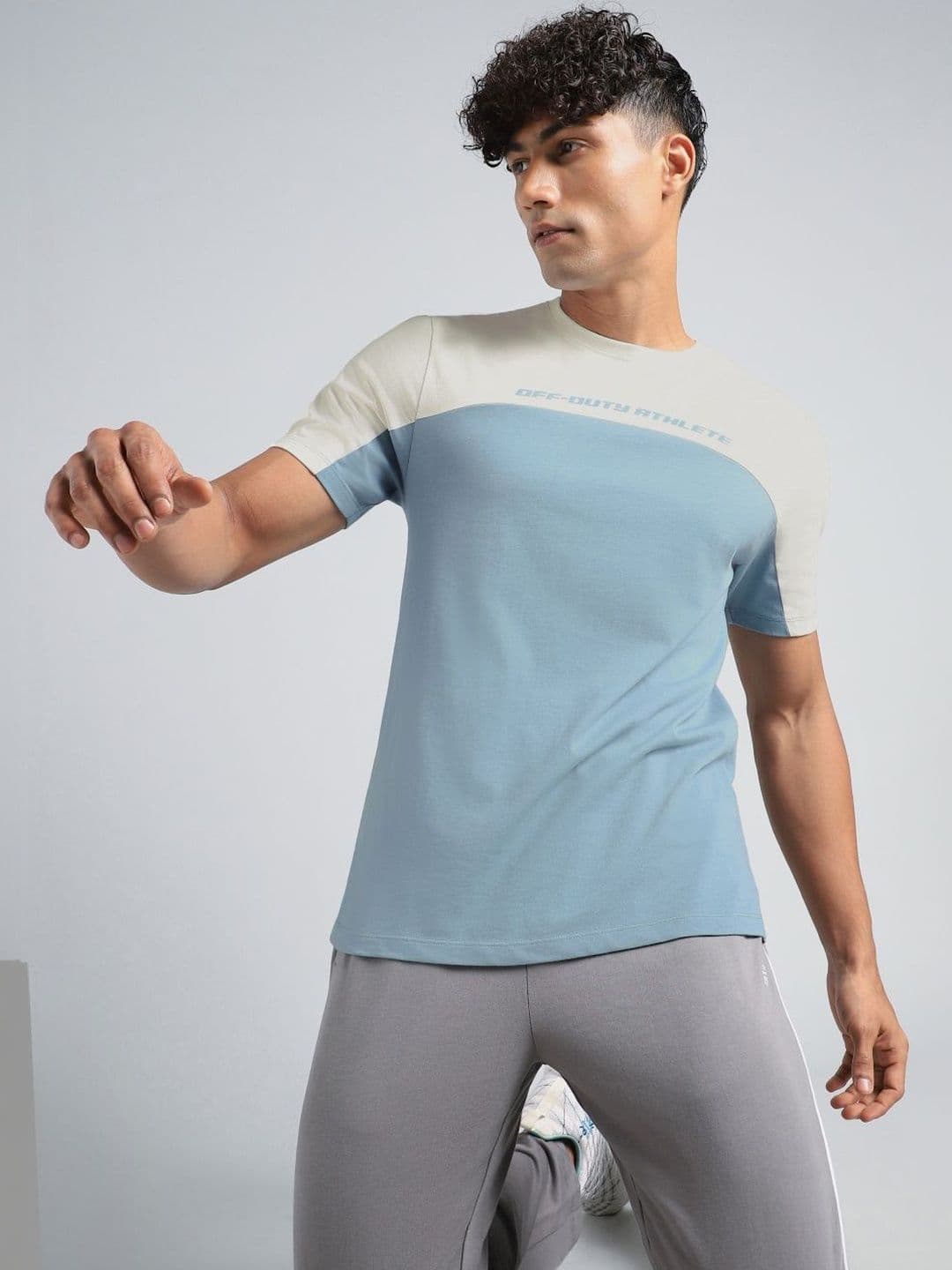 CULT Men's Blue Offbeat Colorblock T-shirt - view 1