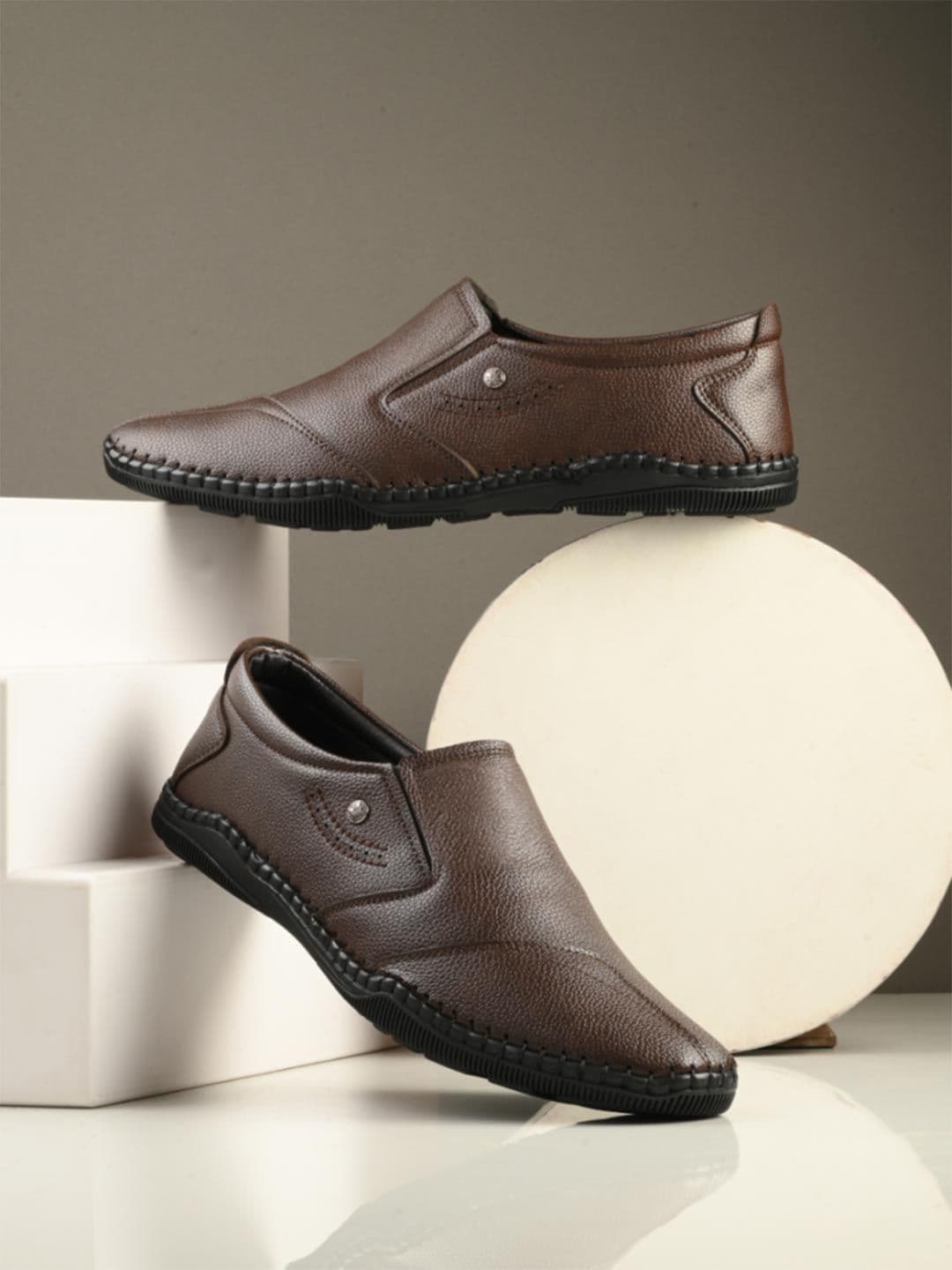 Provogue Men Leather Formal Slip-Ons - view 1