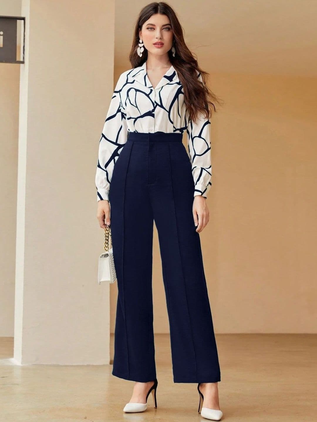 SHYAM SUNDARI Printed Shirt & Trousers Co-Ords Set - view 1