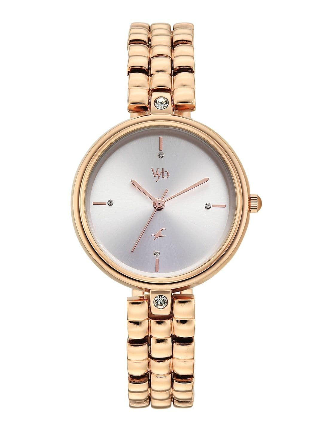 Fastrack Vyb Iconique Quartz Analog Silver Dial Watch For Girls - FV60115WM01W - view 1