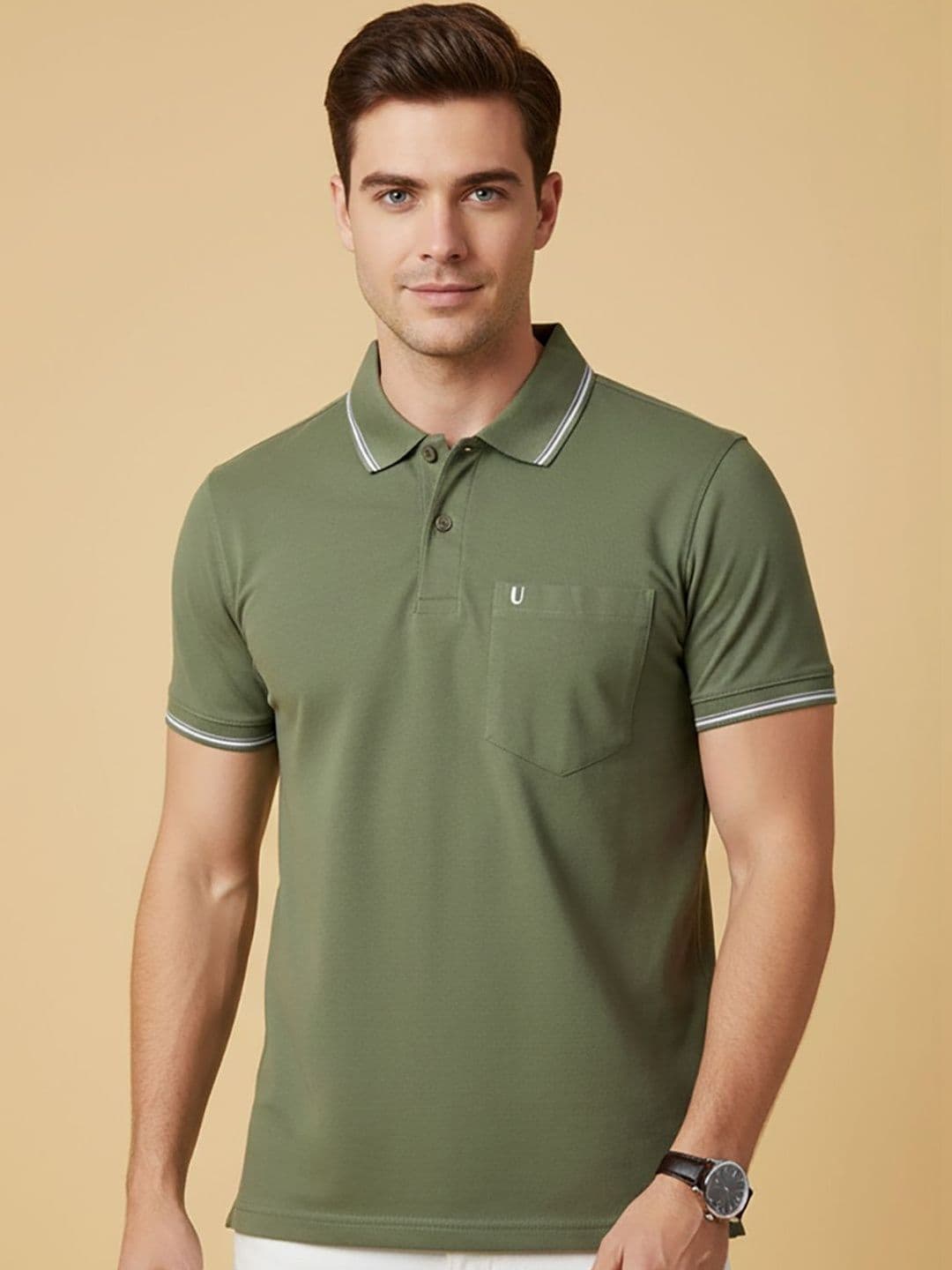 UNIBERRY JEANS Men Polo Collar Pockets T-shirt - view 1