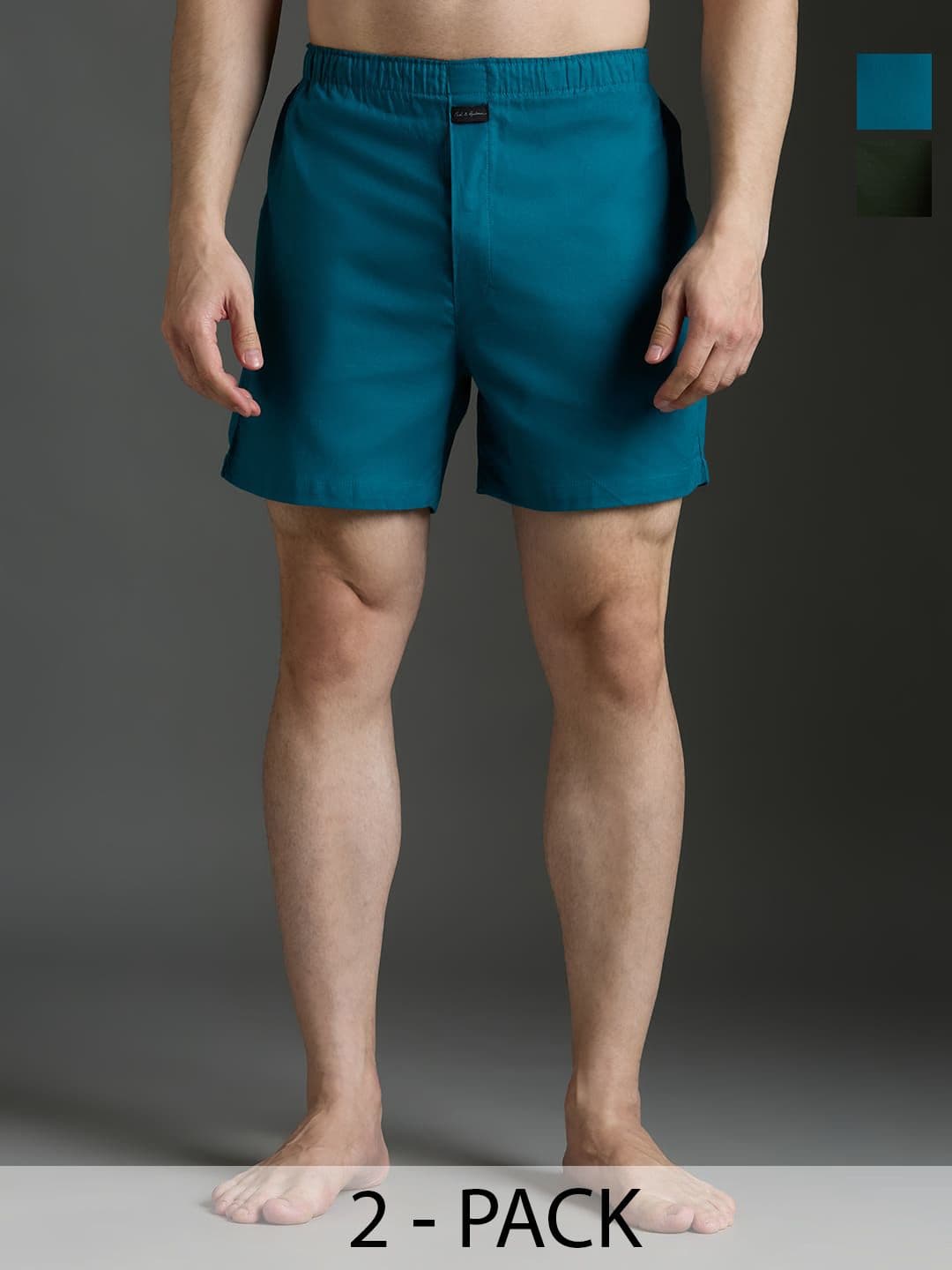 Mast & Harbour Men Pack Of 2 Pure Cotton Mid-Rise Boxer - view 1