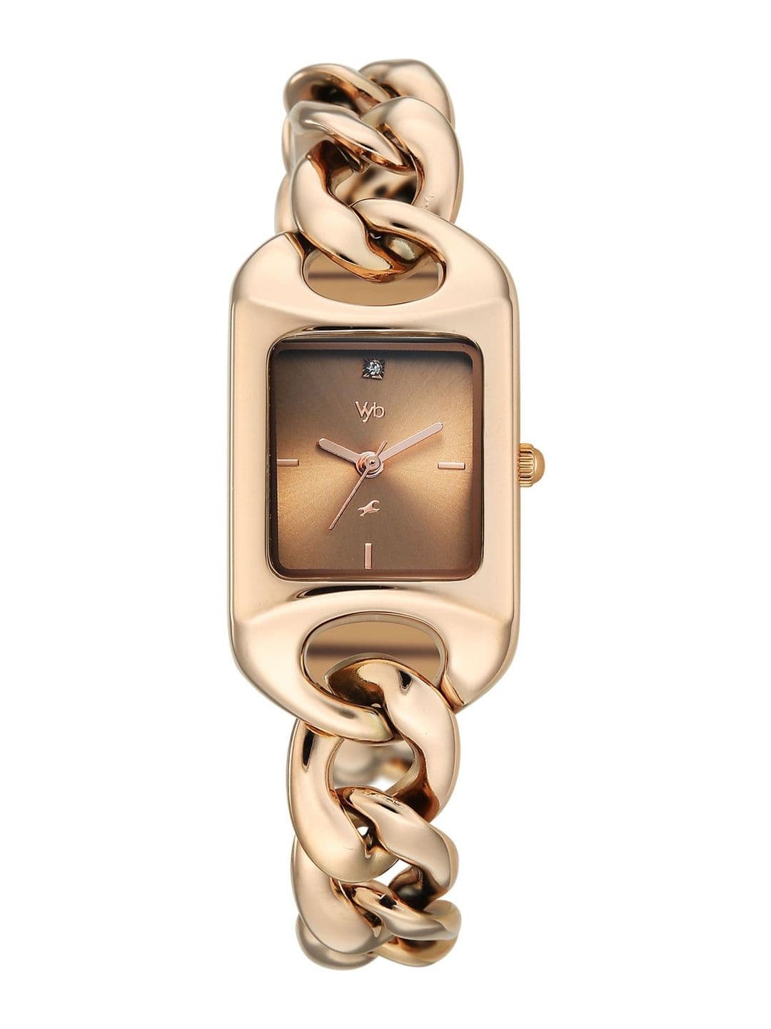 Fastrack Girls Vyb Prodigy Quartz Analog Mocha Brown Dial Watch - FV60125WM02W - view 1