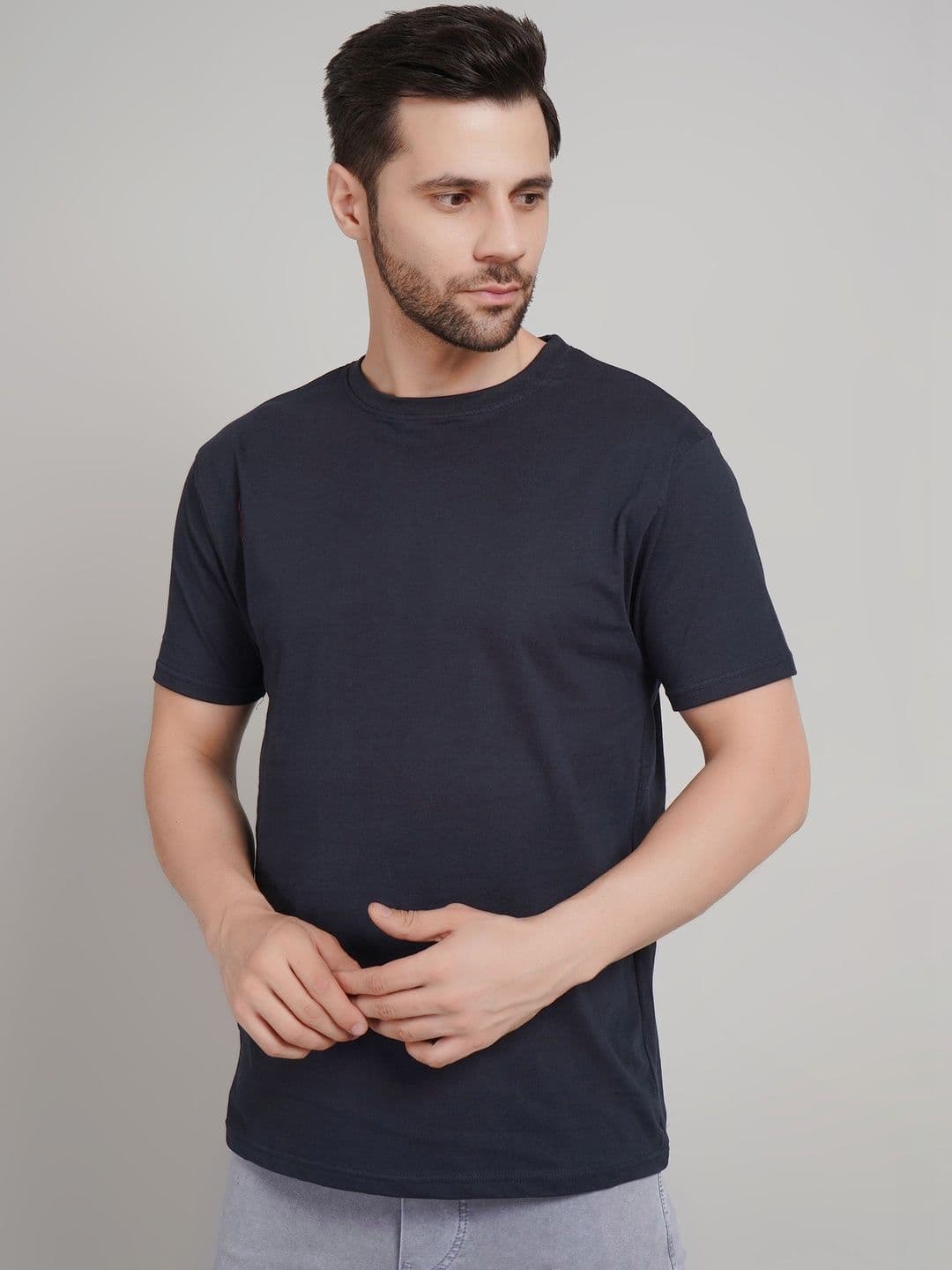 APKR Men Pure Cotton Slim Fit T-shirt - view 1