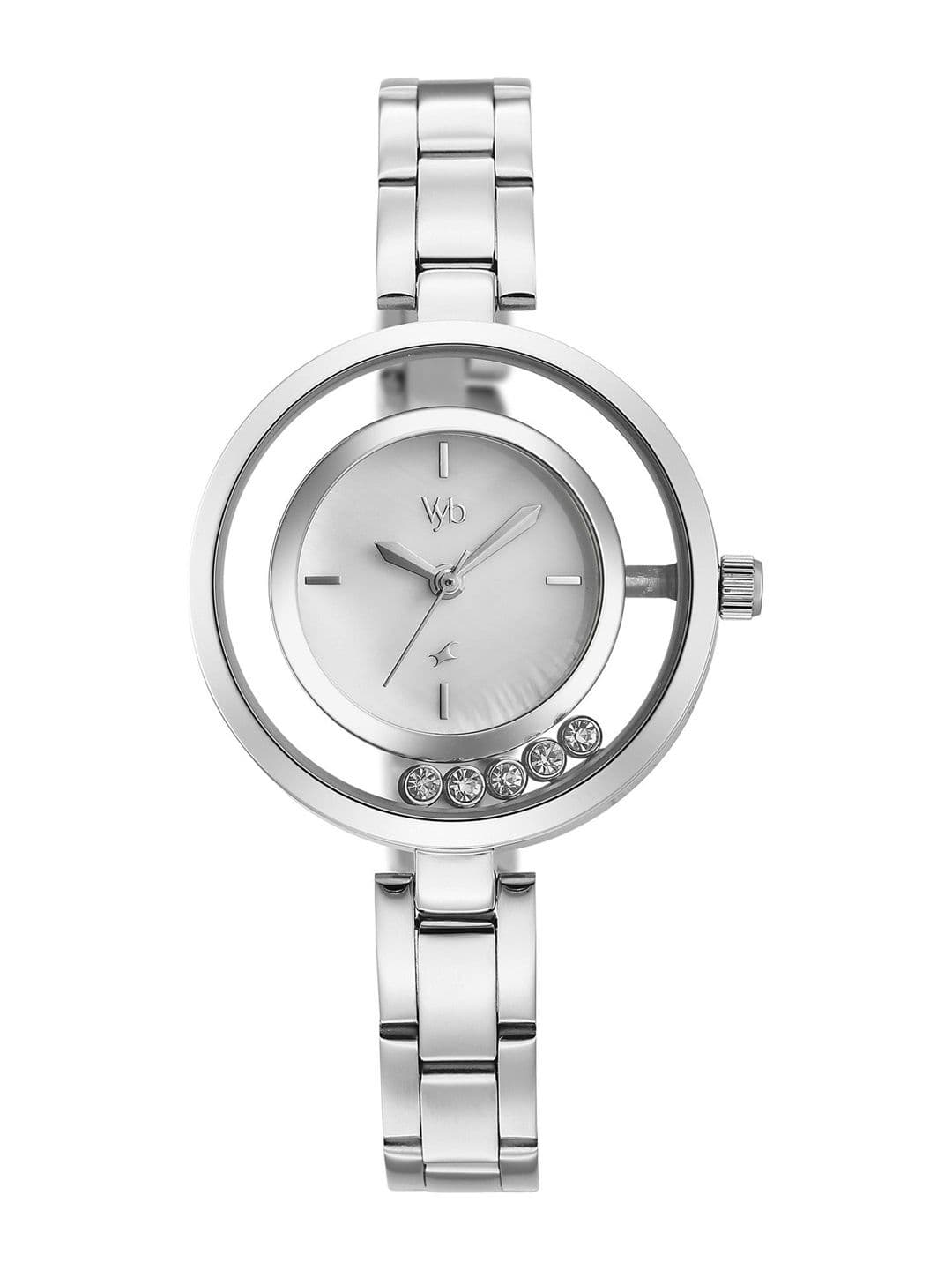Fastrack Girls Vyb Starlet Quartz Analog white Mother of Pearl Dial Watch - FV60116SM01W - view 1