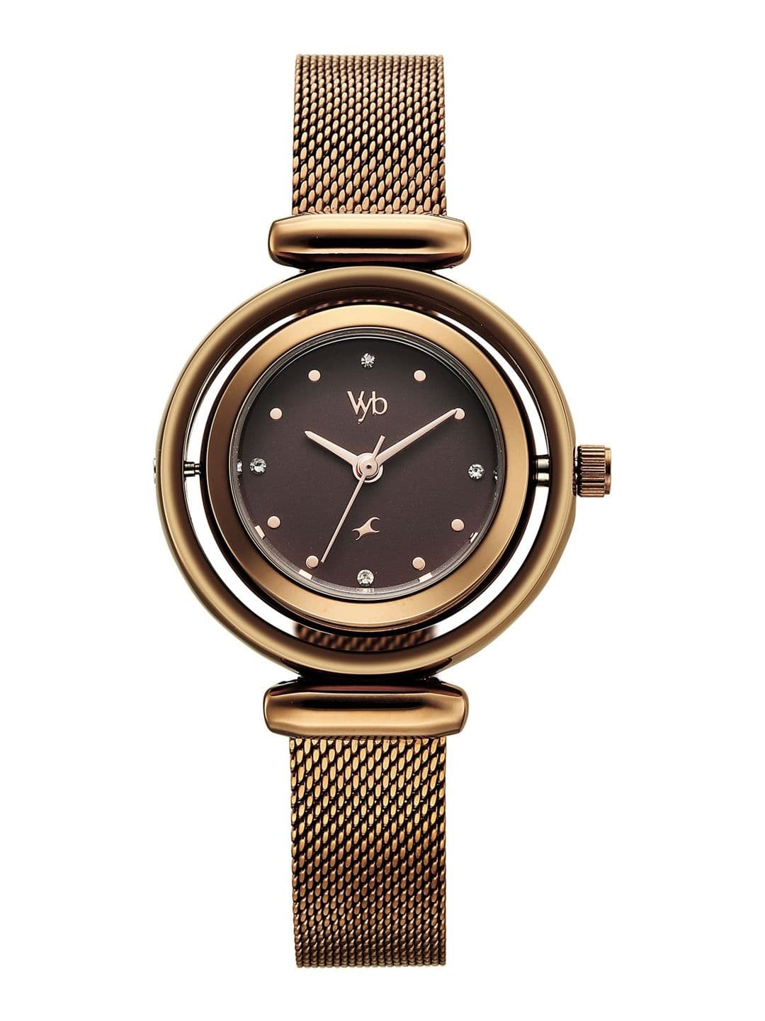 Fastrack Girls Vyb Celeste Quartz Analog Brown Dial Watch - FV60118QM01W - view 1