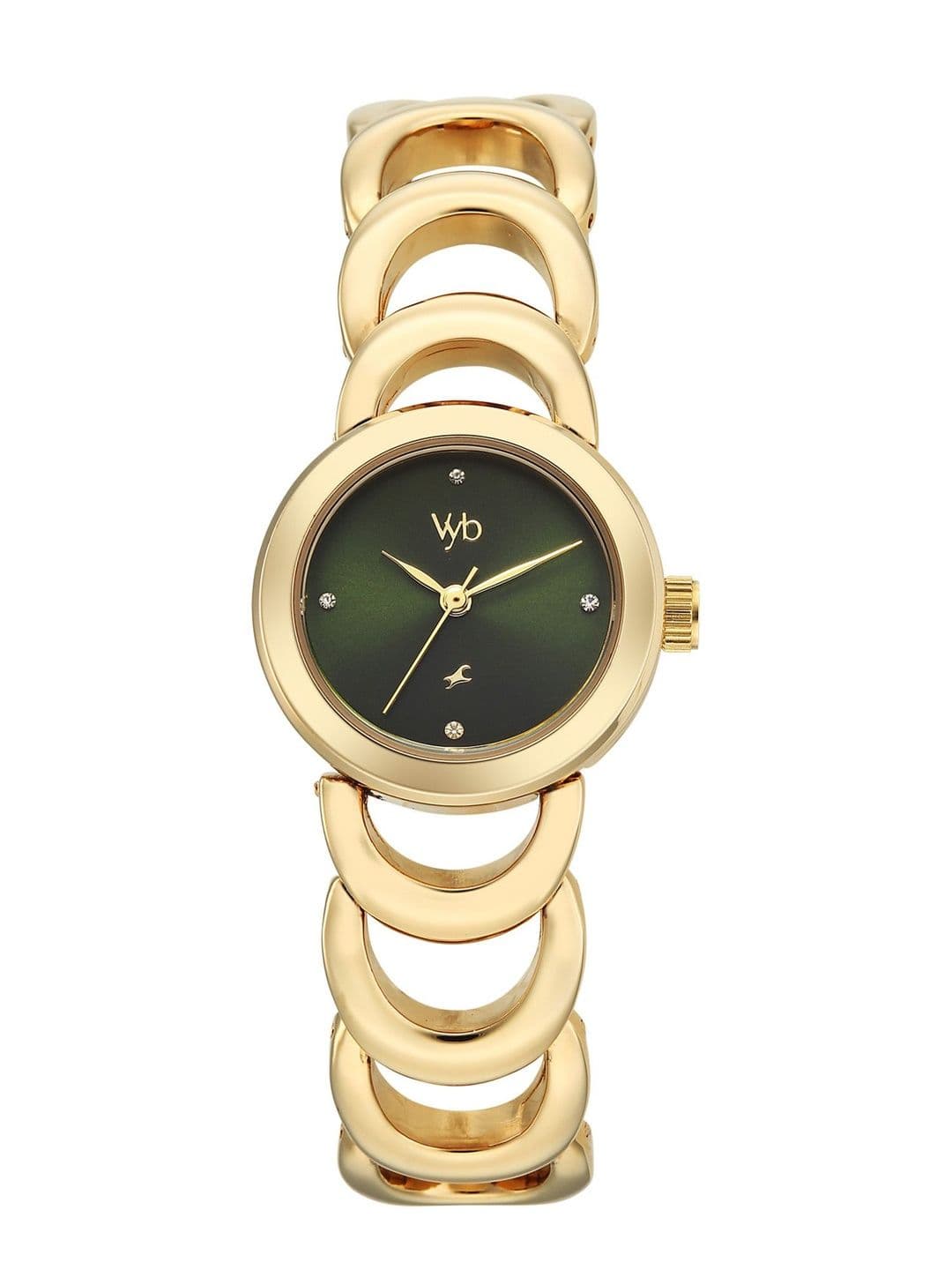 Fastrack Girls Vyb Bliss Quartz Analog Green Dial Watch - FV60131YM01W - view 1