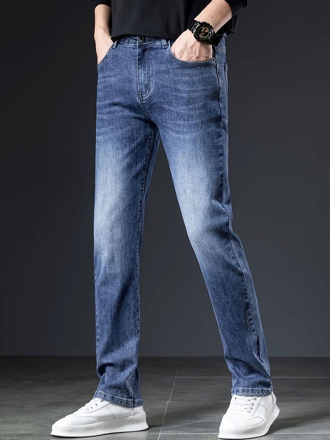 HERE&NOW Men Mid-Rise Light Fade Stretchable Jeans - view 1