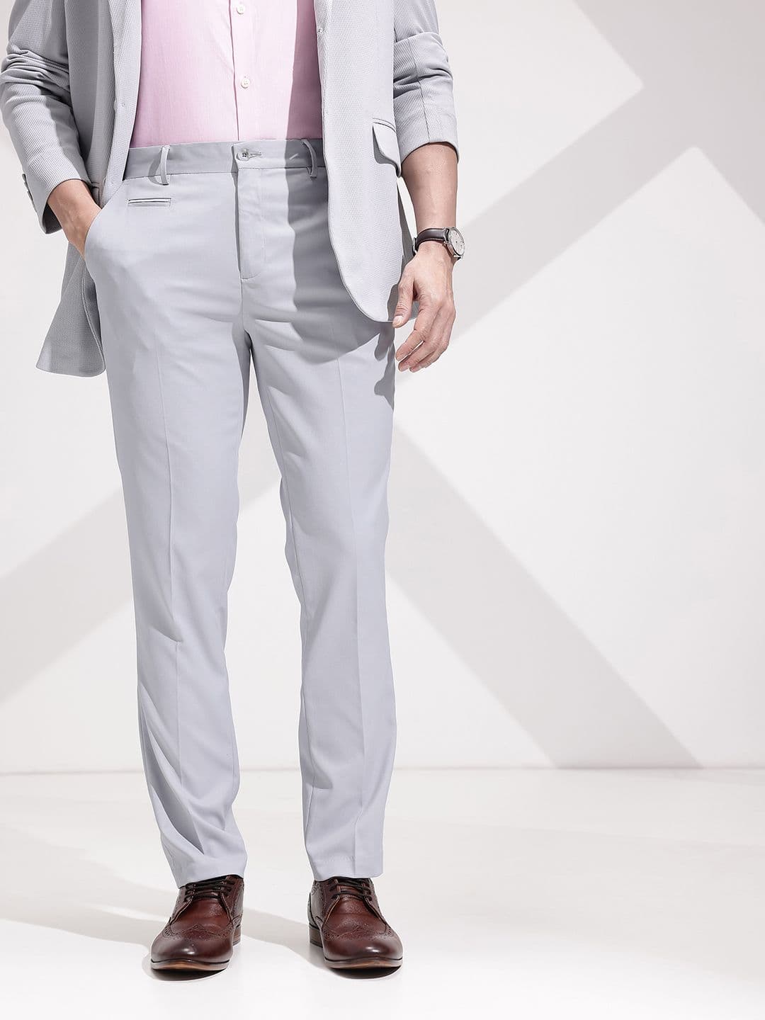encore by INVICTUS Men Slim Fit Formal Trousers - view 1