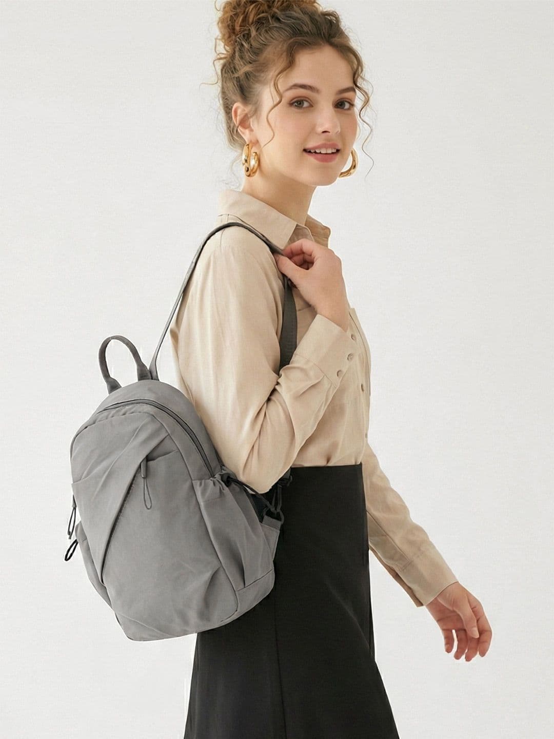glitchez Women Yoke-Style Solid Backpack - view 1