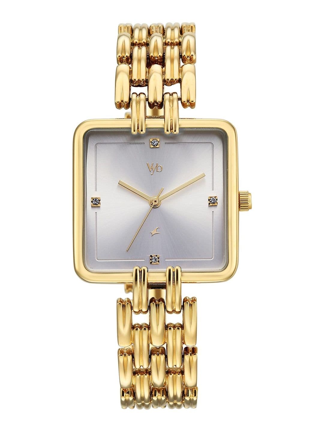 Fastrack Girls Vyb Minimalist Quartz Analog Silver Dial Watch - FV60122YM01W - view 1