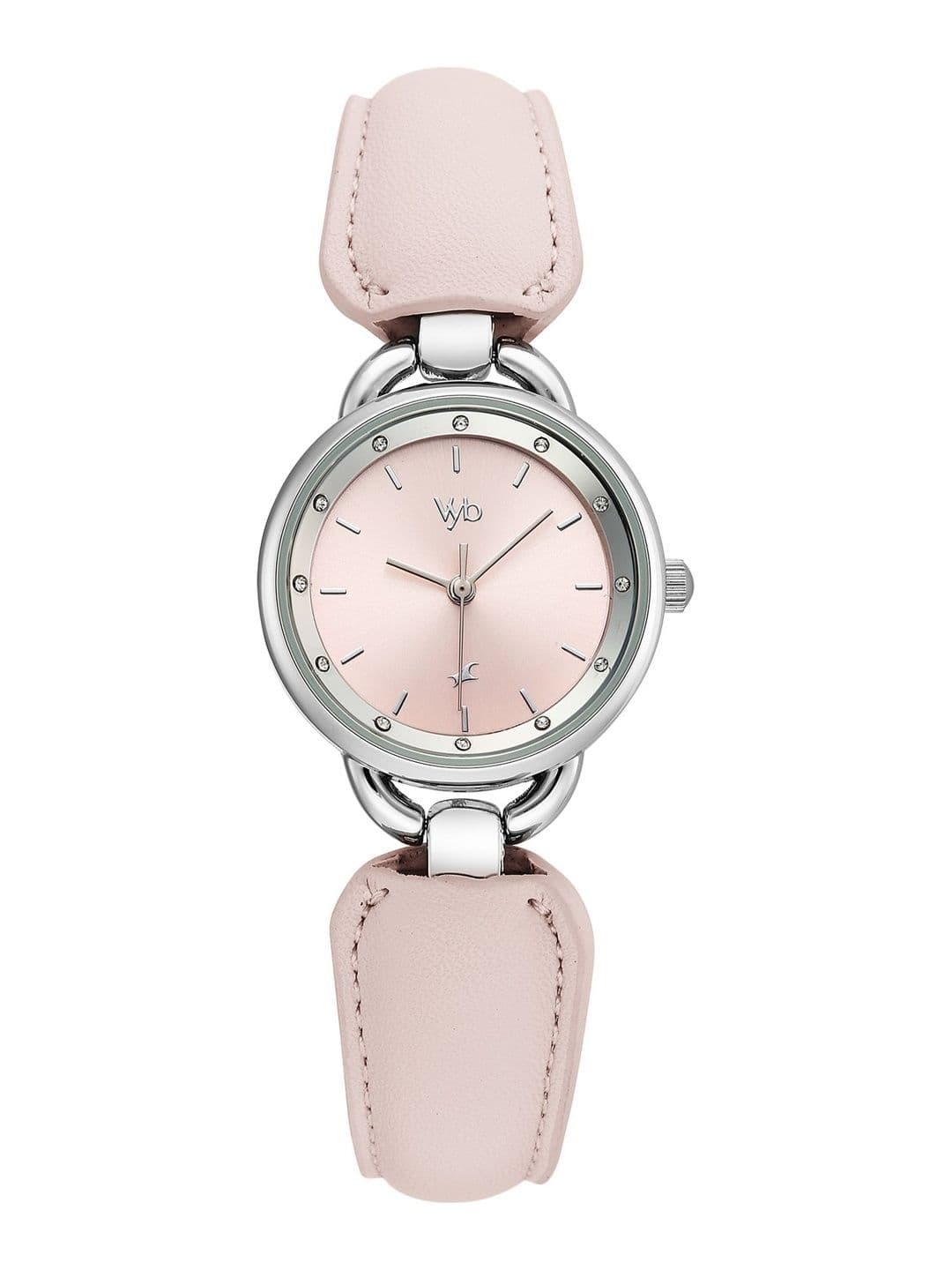 Fastrack Girls Vyb Muse Quartz Analog Pink Dial Watch - FV60114SD01W - view 1
