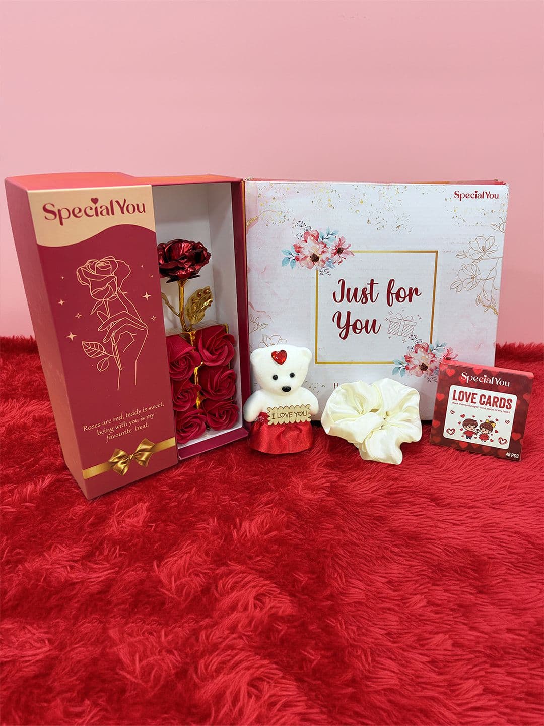 Special You 3Pcs White & Red Valentines Couple Gifting Sets For Wife - view 1
