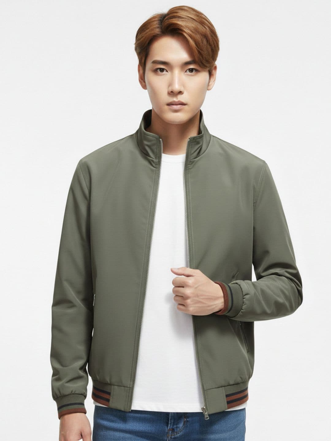 The Roadster Lifestyle Co Mandarin Collar Bomber Jackets - view 1