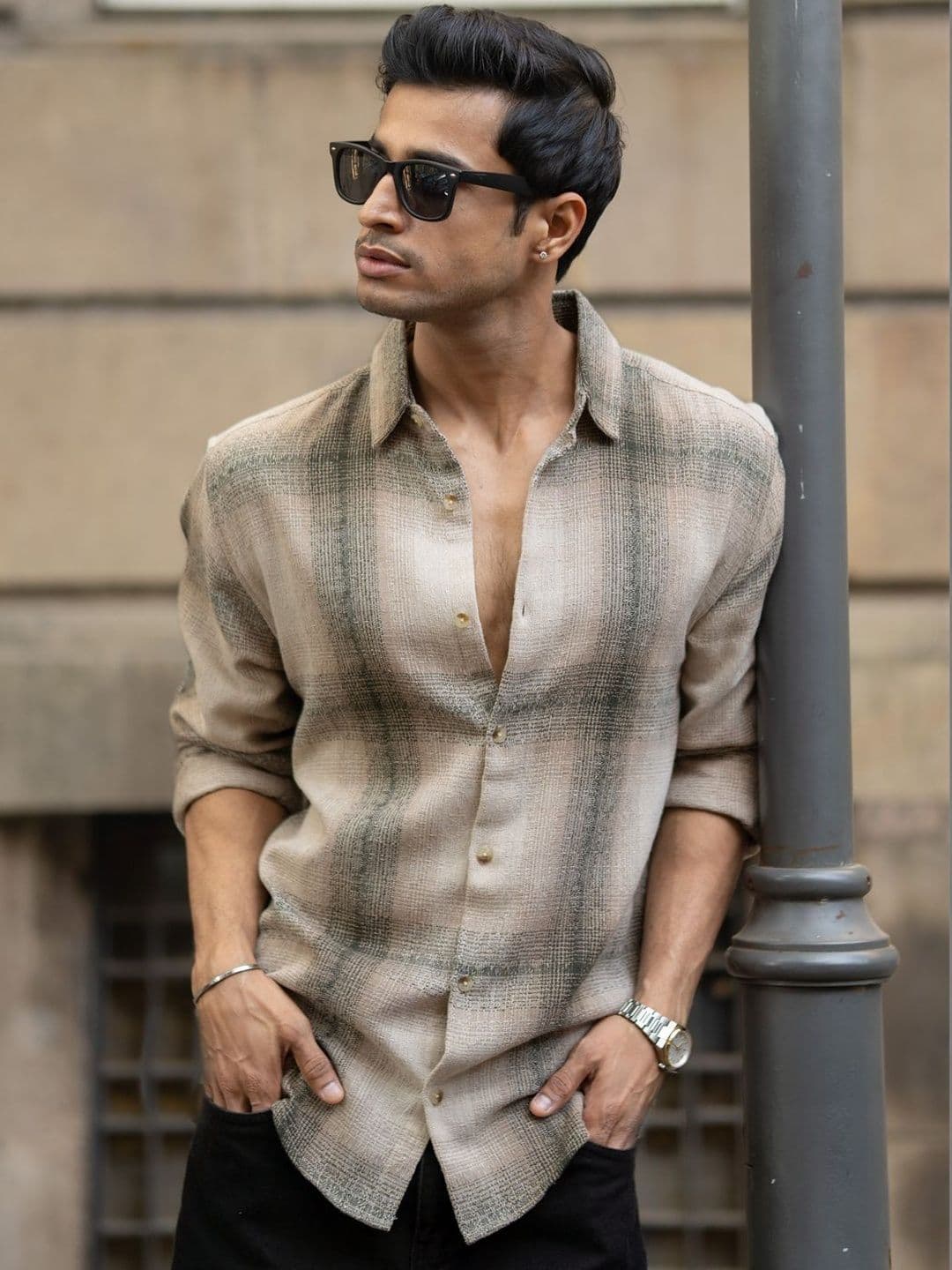 Powerlook Men Tartan Checks Checked Casual Shirt - view 1