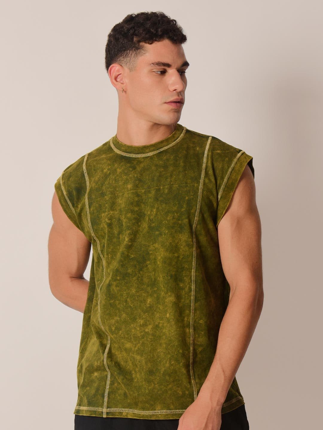 IZF Men Acid Wash Round Neck Cotton T-Shirt - view 1