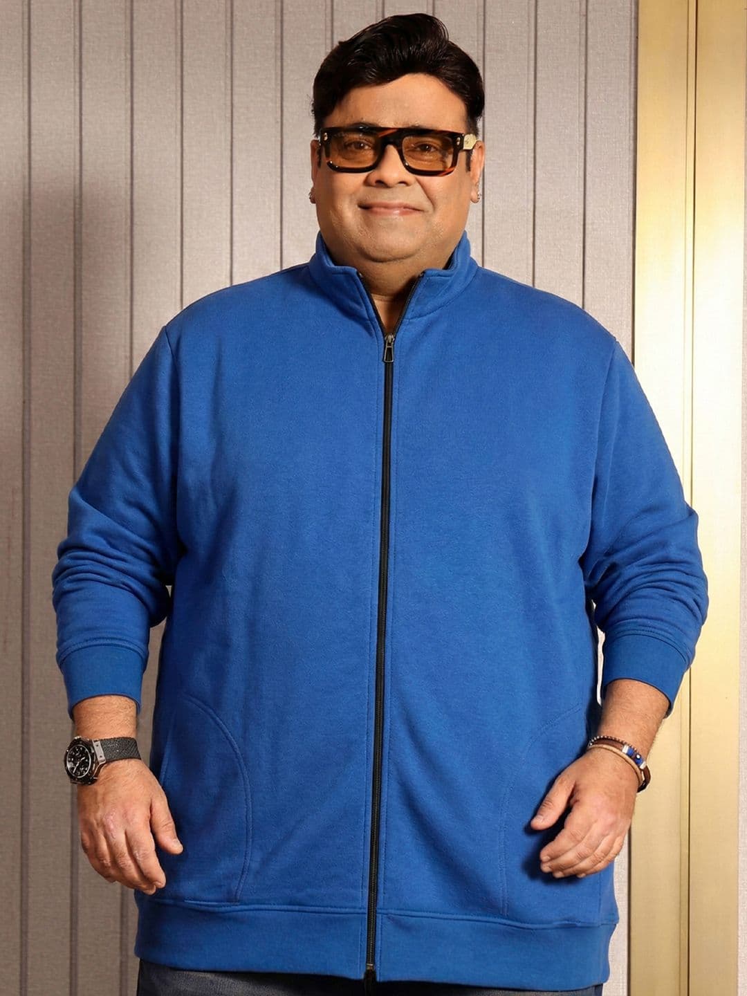 bigbanana Men Plus Size Lightweight Open Front Jacket - view 1