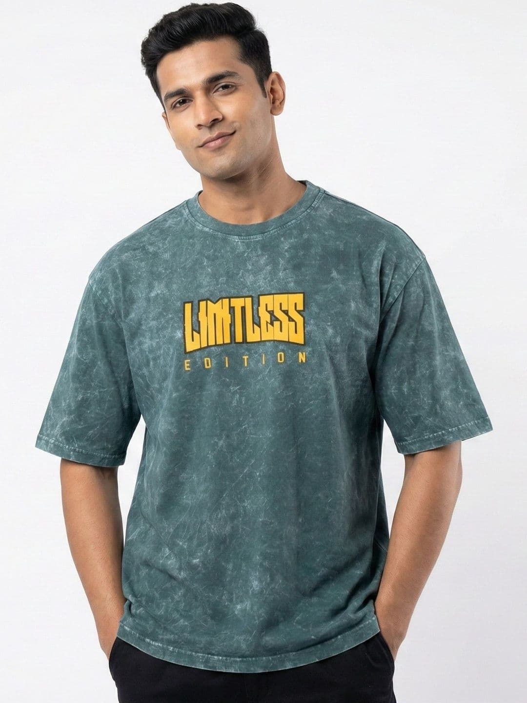 The Roadster Lifestyle Co Printed Pure Cotton Round Neck Relaxed Fit Tshirt - view 1