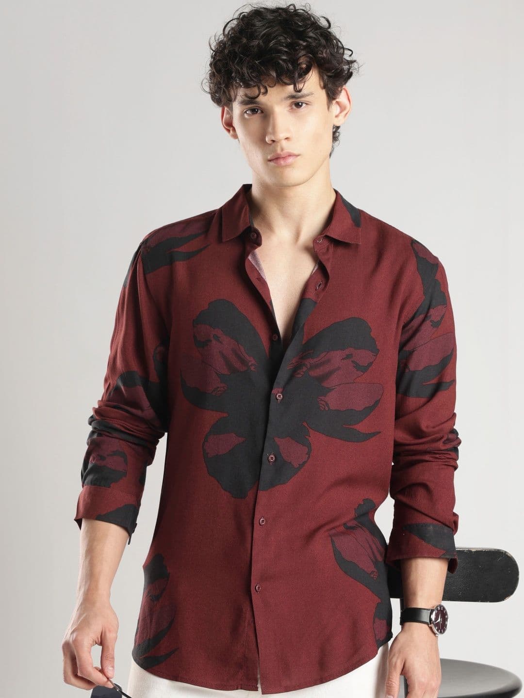 HERE&NOW Men Slim Fit Floral Printed Casual Shirt - view 1
