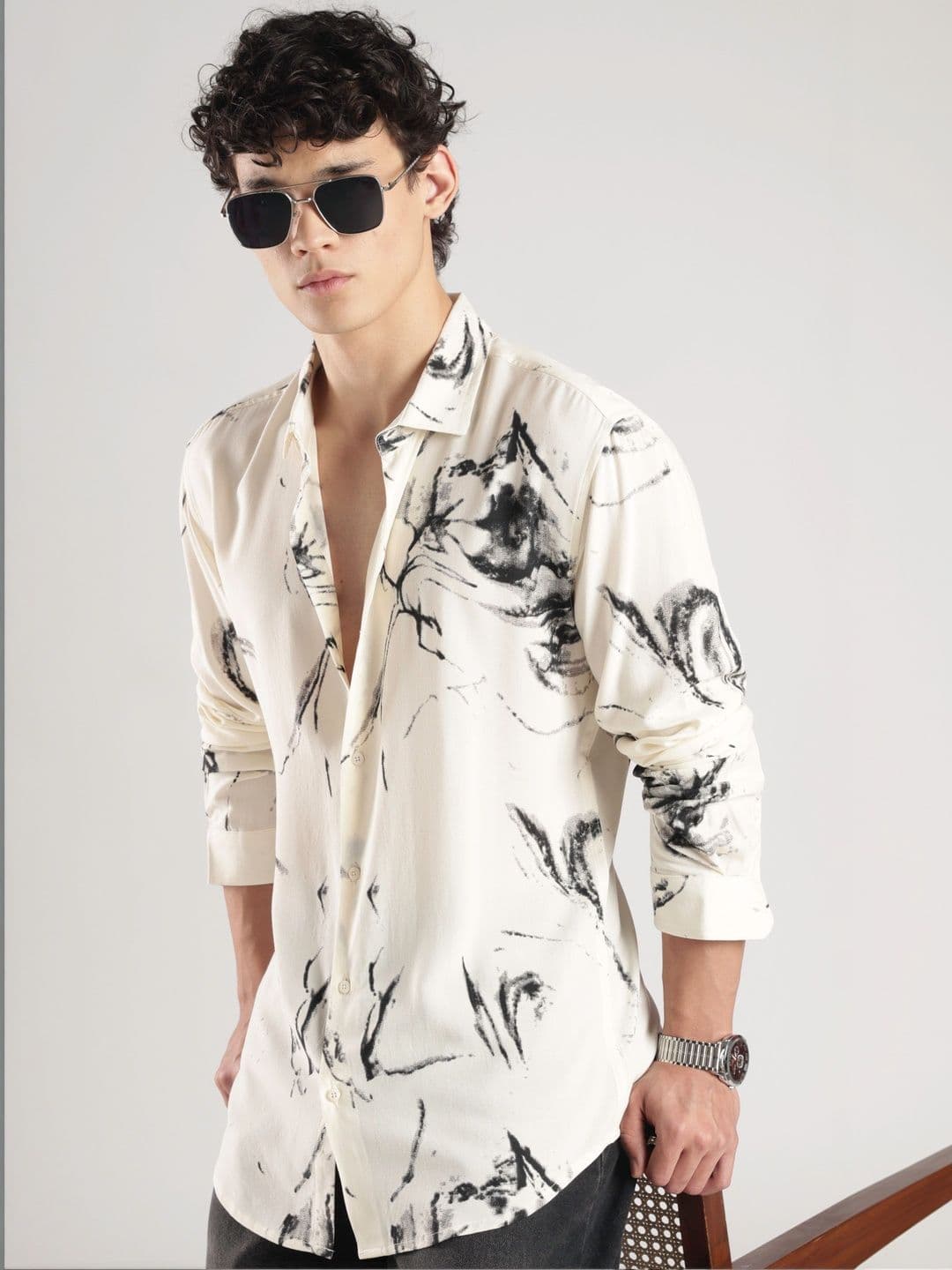 HERE&NOW Men Slim Fit Printed Casual Shirt - view 1