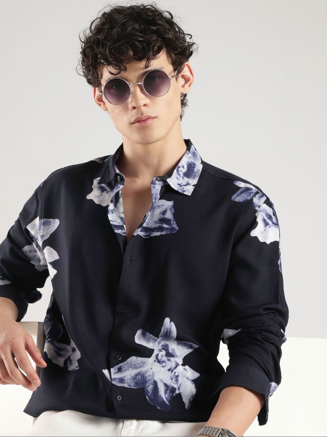 HERE&NOW Men Slim Fit Floral Printed Casual Shirt - view 1