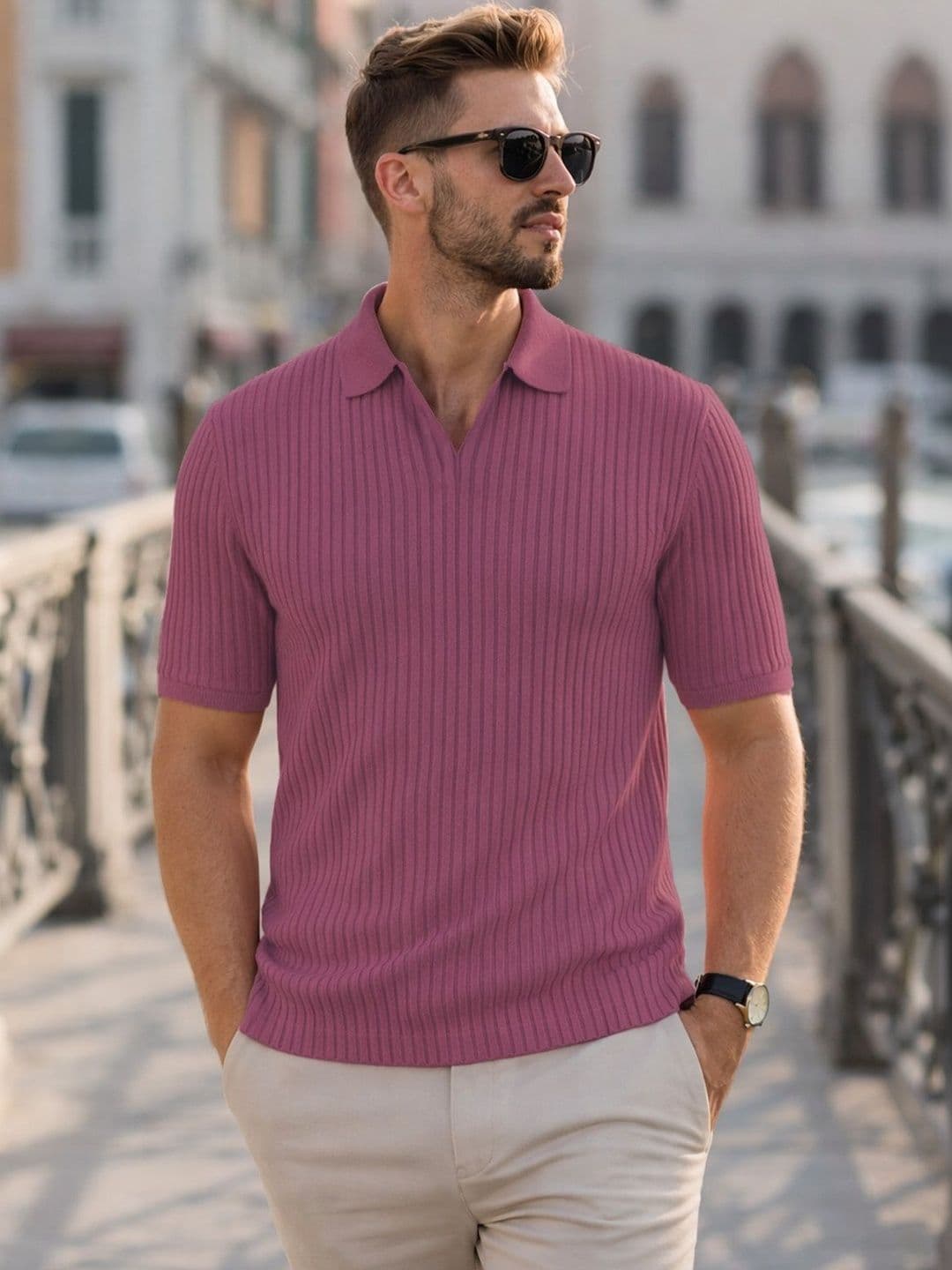 VEIRDO Men Polo Collar T-shirt - view 1