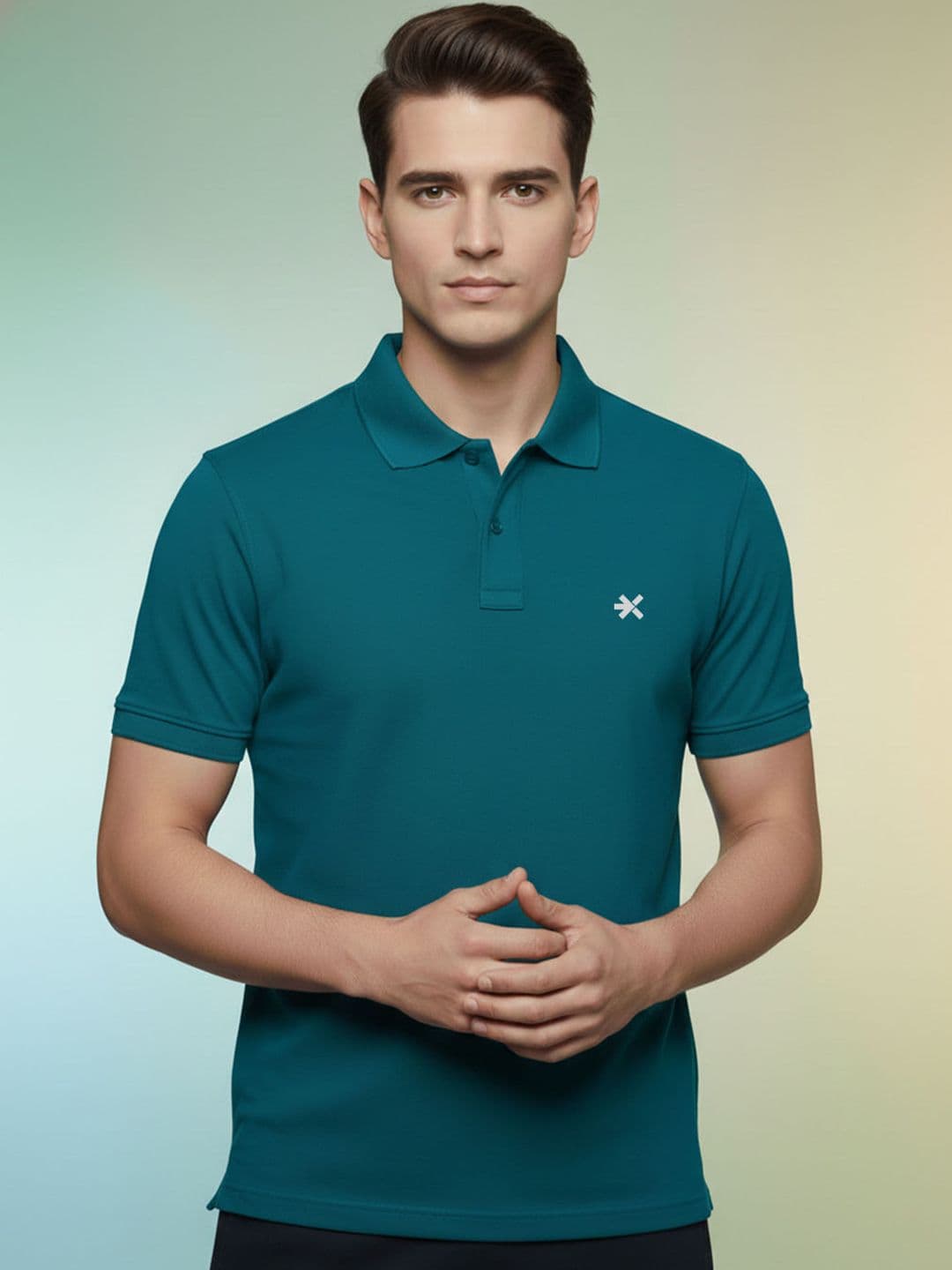 HRX by Hrithik Roshan Men Brand Logo Polo Collar T-shirt - view 1