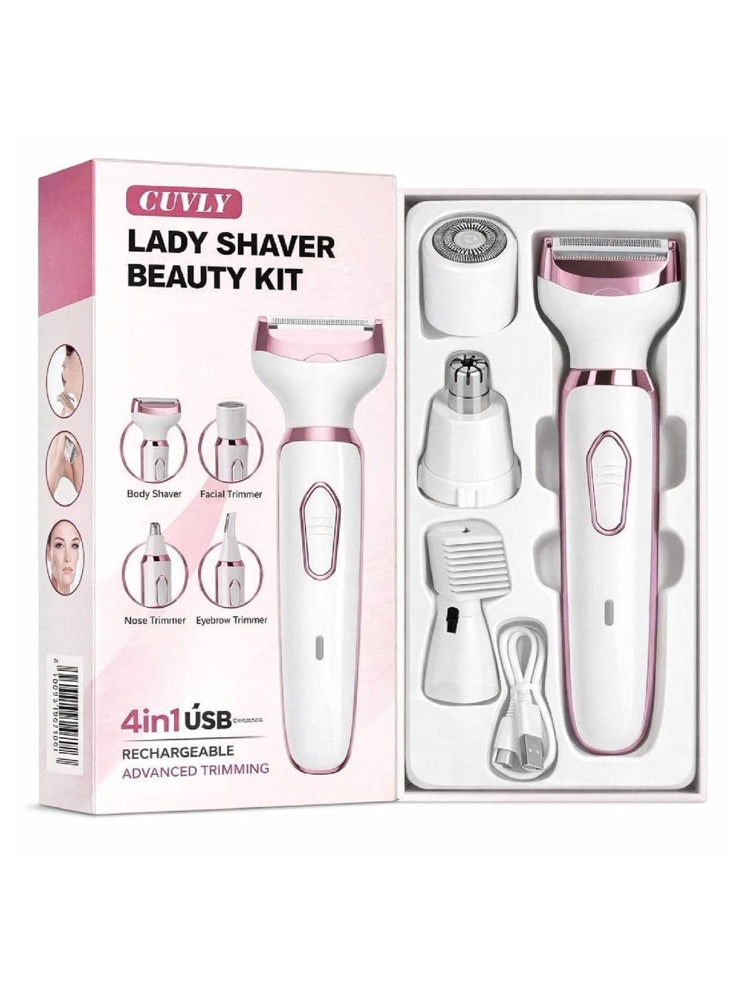 CUVLY 4-In-1 Shaver Trimmer For Hair Removal - view 1