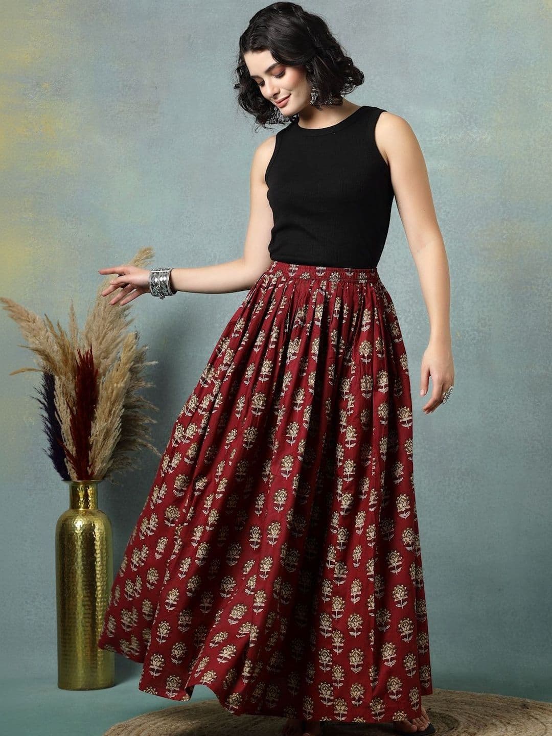 Anouk Mirage Women Cotton Cotton Cambric Floral Maxi Fashion - view 1