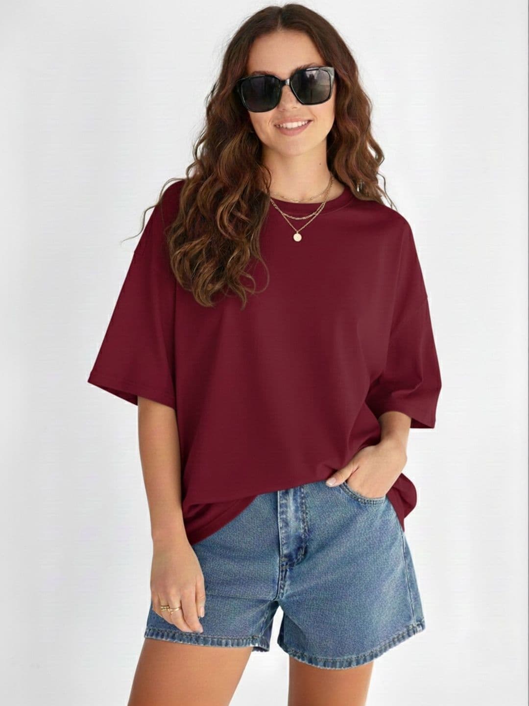 TQH Women Drop-Shoulder Sleeves T-shirt - view 1