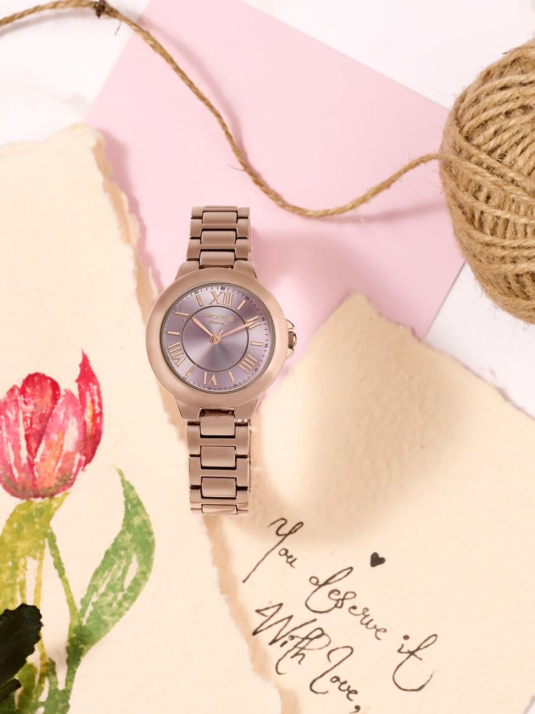 Sonata Women Poze 8 Quartz Analog Pink Dial Watch - SP80158WM01W - view 1
