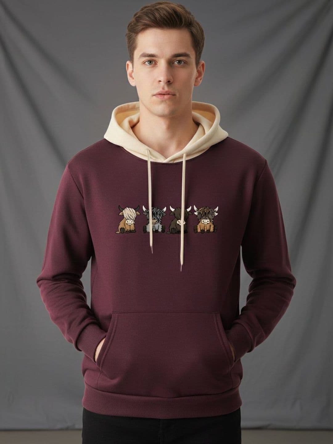 TAGDO FASHION Men Printed Hooded Sweatshirt - view 1