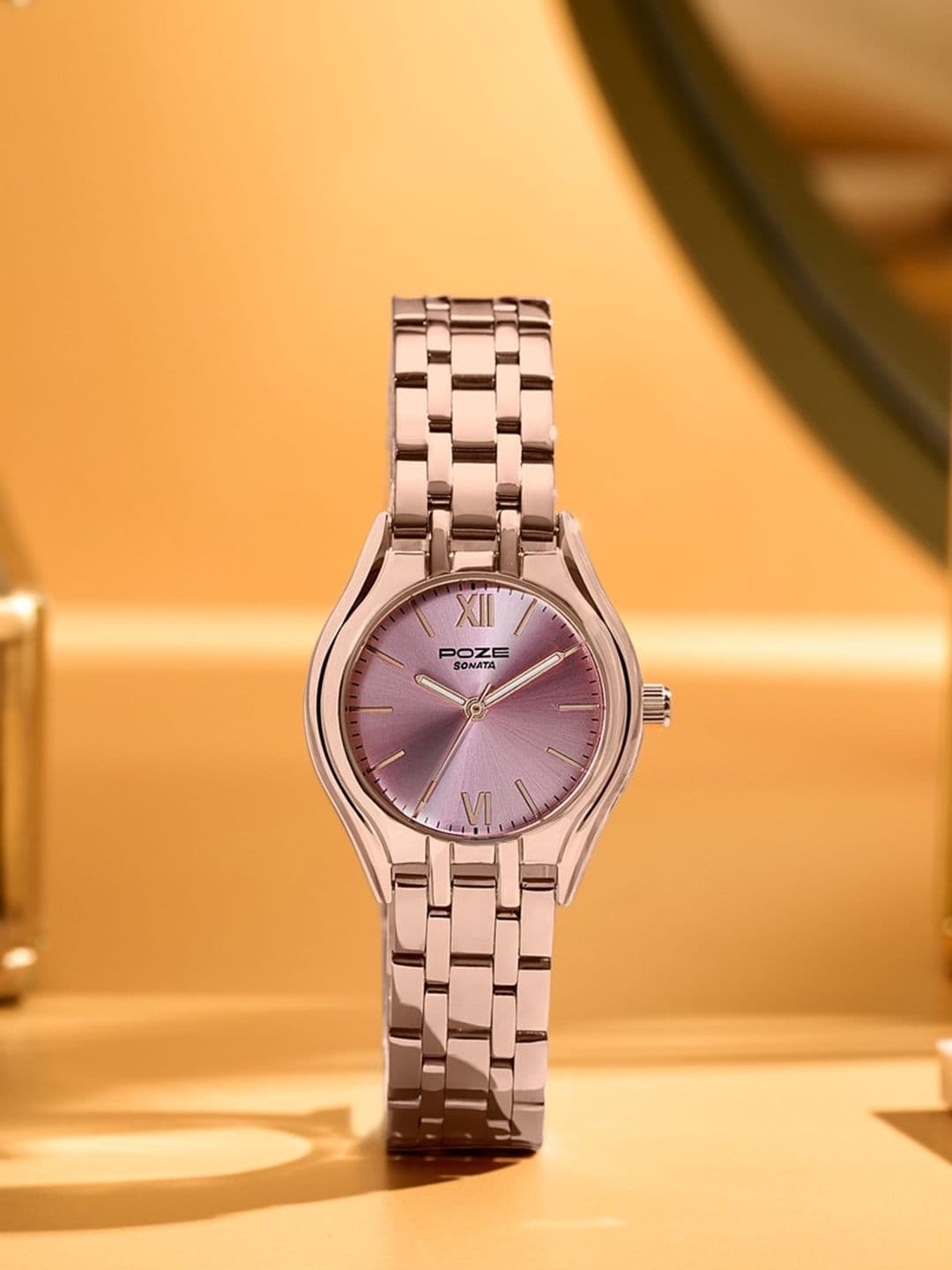 Sonata Women Poze 8 Quartz Analog Pink Dial Watch - SP80168WM01W - view 1