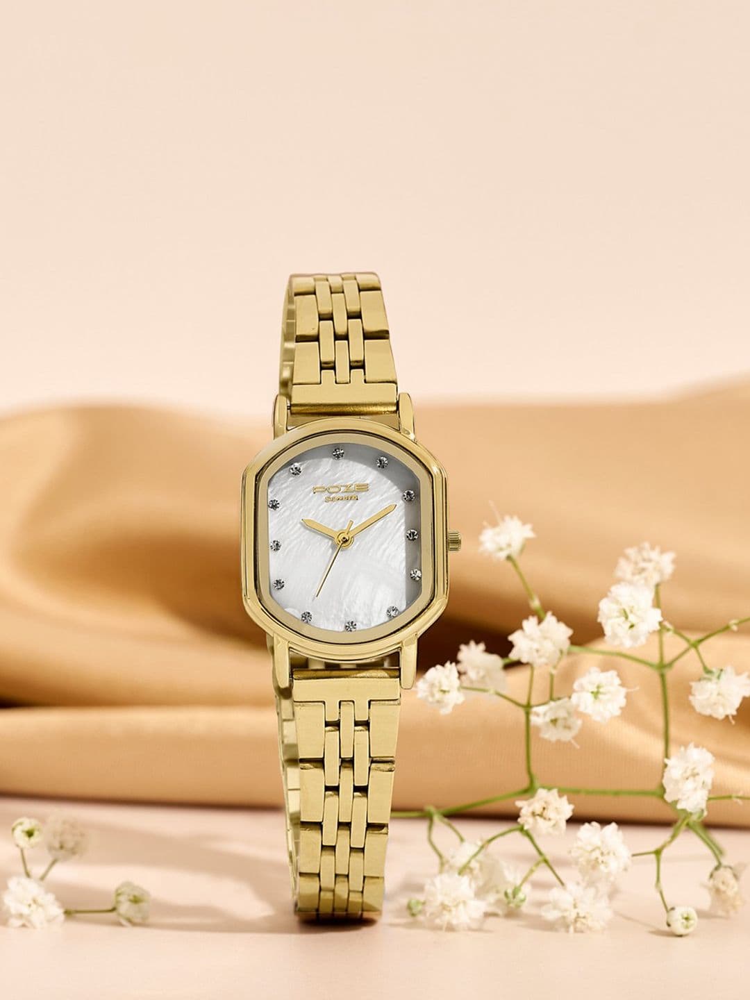 Sonata Women Poze 8 Quartz Analog MOP-White Dial Watch - SP80161YM01W - view 1