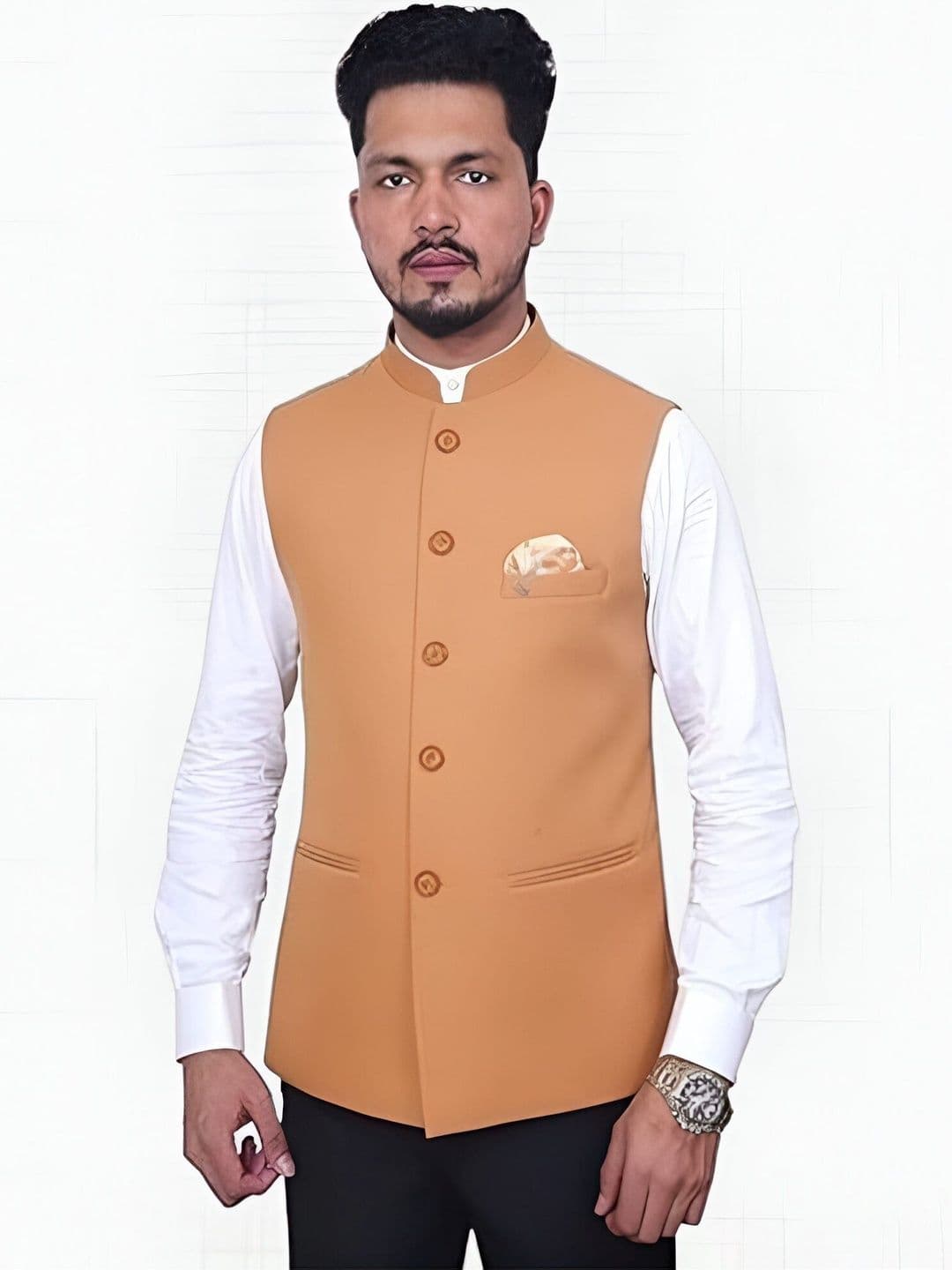 RISANI Mandarin Collar Nehru Jacket - view 1