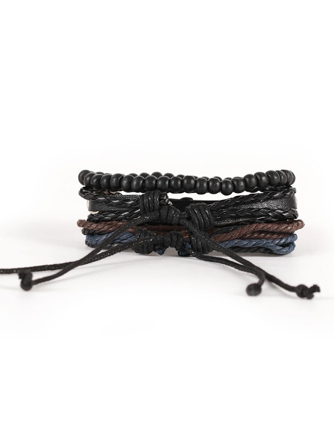 StyleCast Men Leather Wraparound Bracelet - view 1