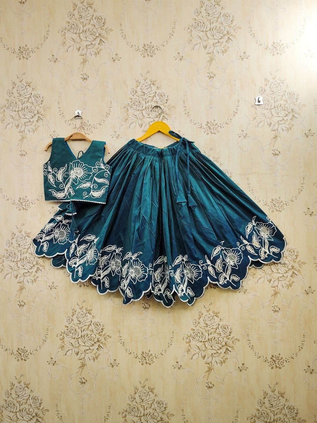 Sangria Girls Embriodered Flared Lehenga Choli - view 1