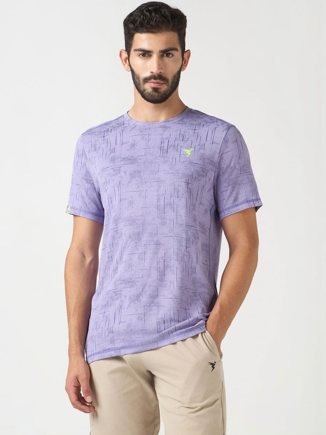 Technosport Men Printed Anti Static Slim Fit T-shirt - view 1