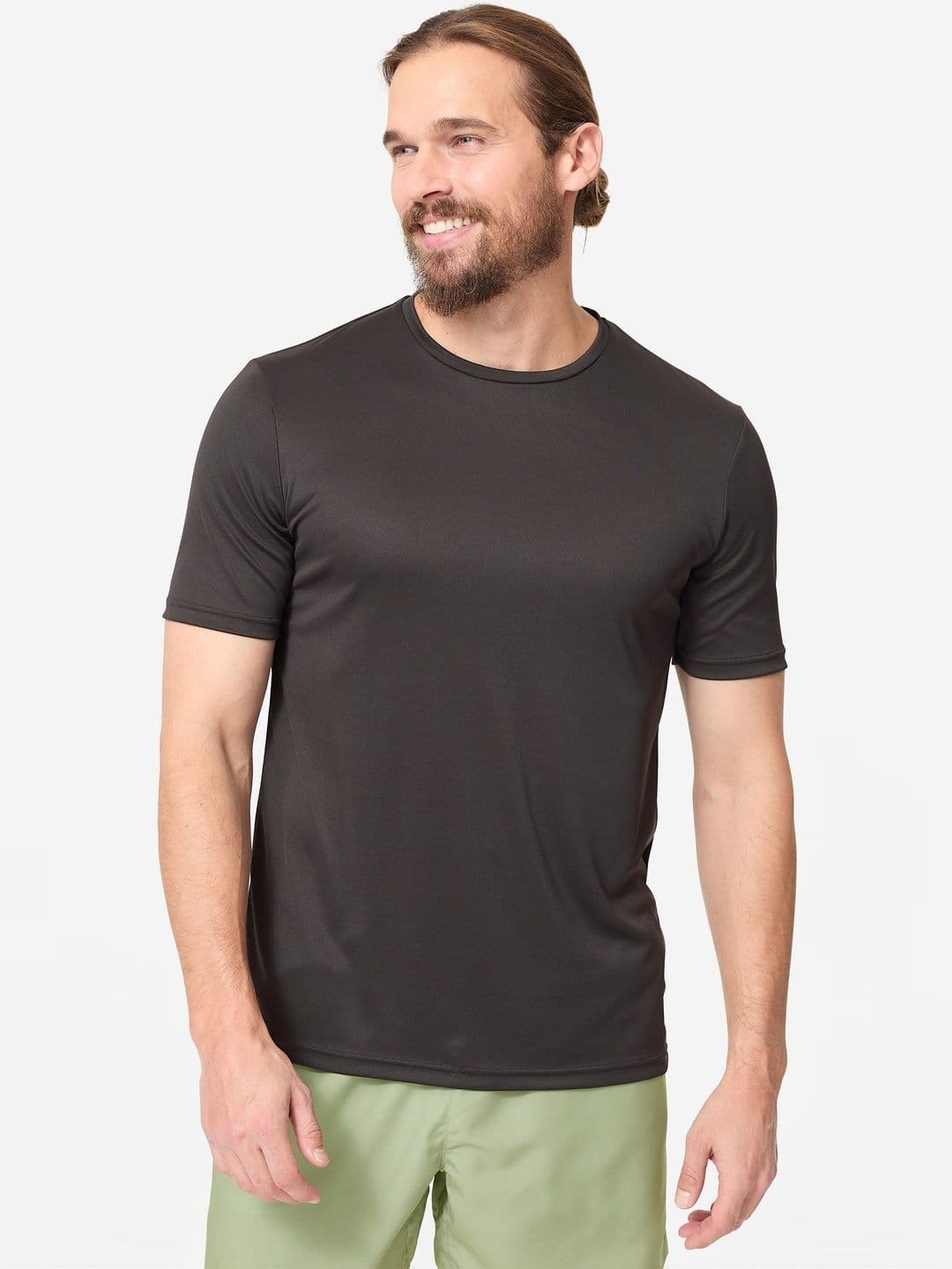 Decathlon Men Black Chlorine Resistance Surfing T-Shirt - view 1