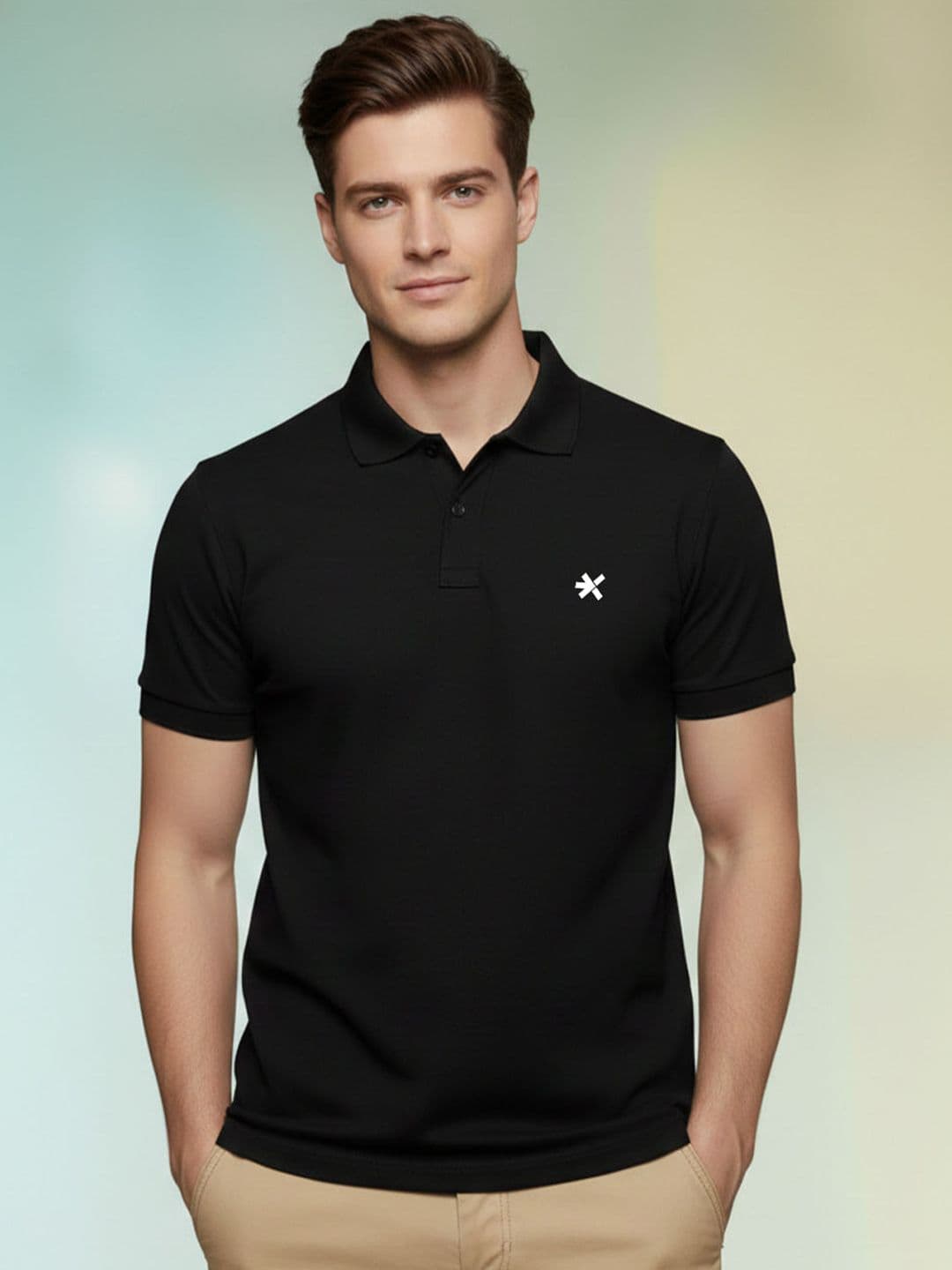 HRX by Hrithik Roshan Men Brand Logo Polo Collar T-shirt - view 1