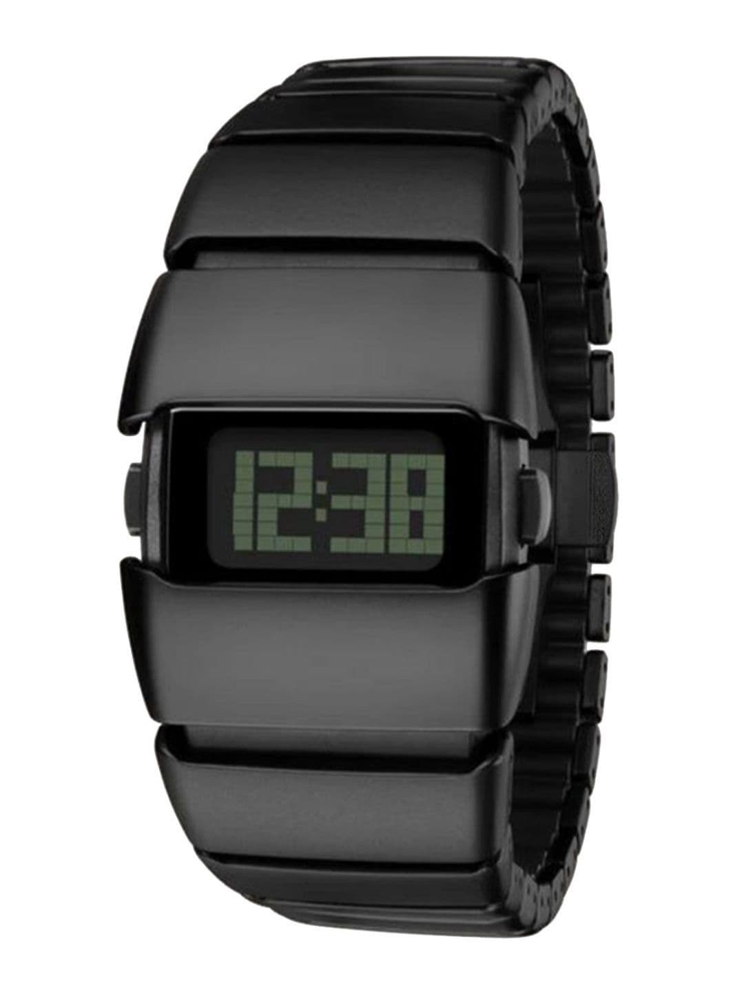 LUXURIT Unisex Printed Dial & Bracelet Style Straps Digital Watch LX-9001_BLACK - view 1