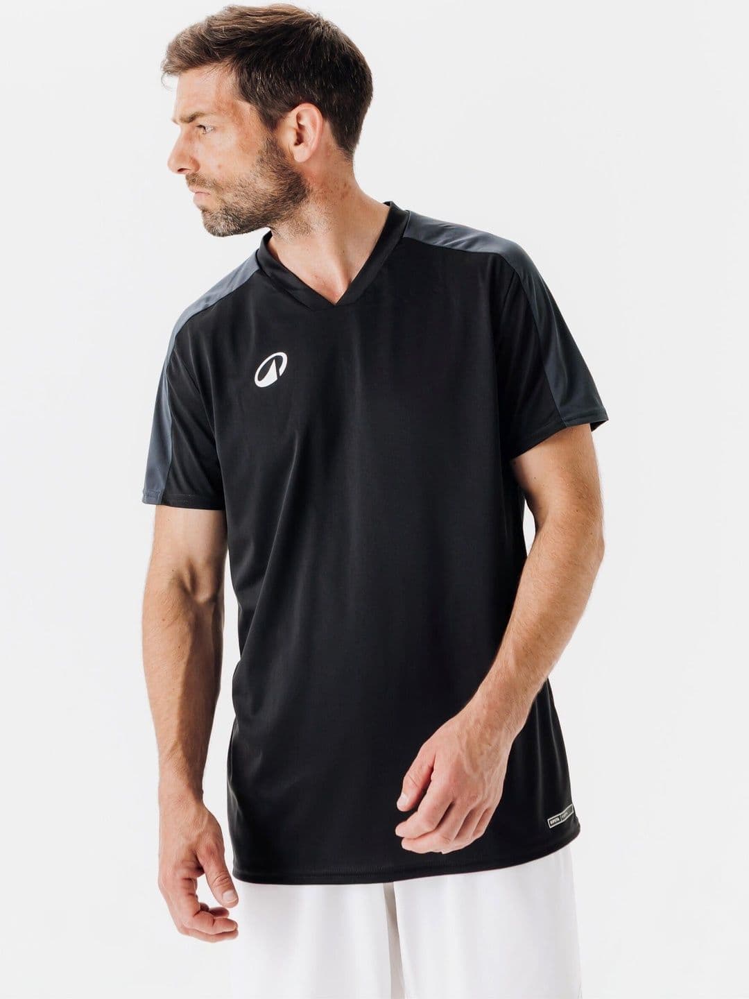 Decathlon Kipsta - Men Black Essential Moisture Managing Football Jersey - view 1