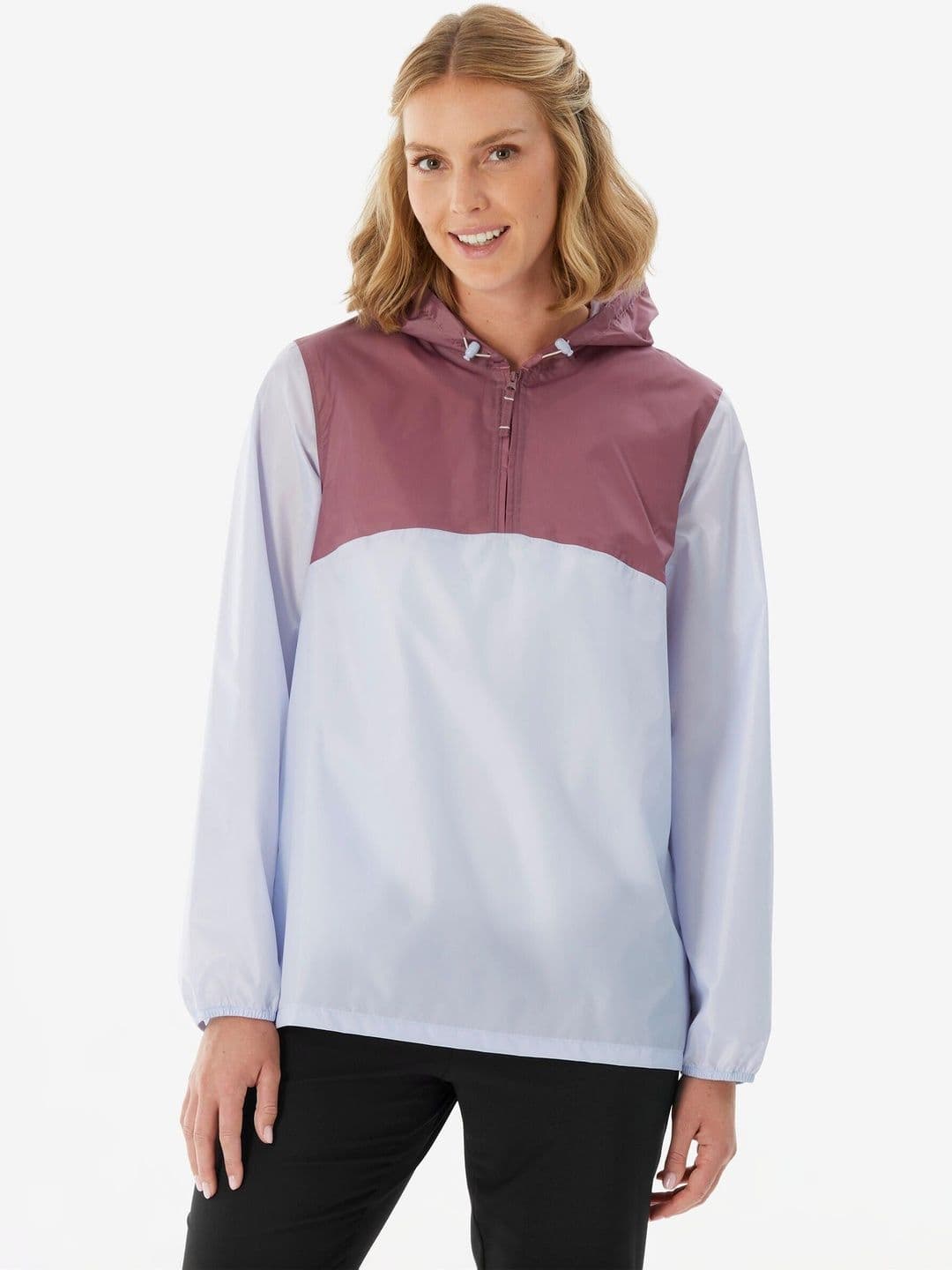 Decathlon Quechua - Women Mauve Blue NH100 Half Zip Water Repellent Hiking Jackets - view 1