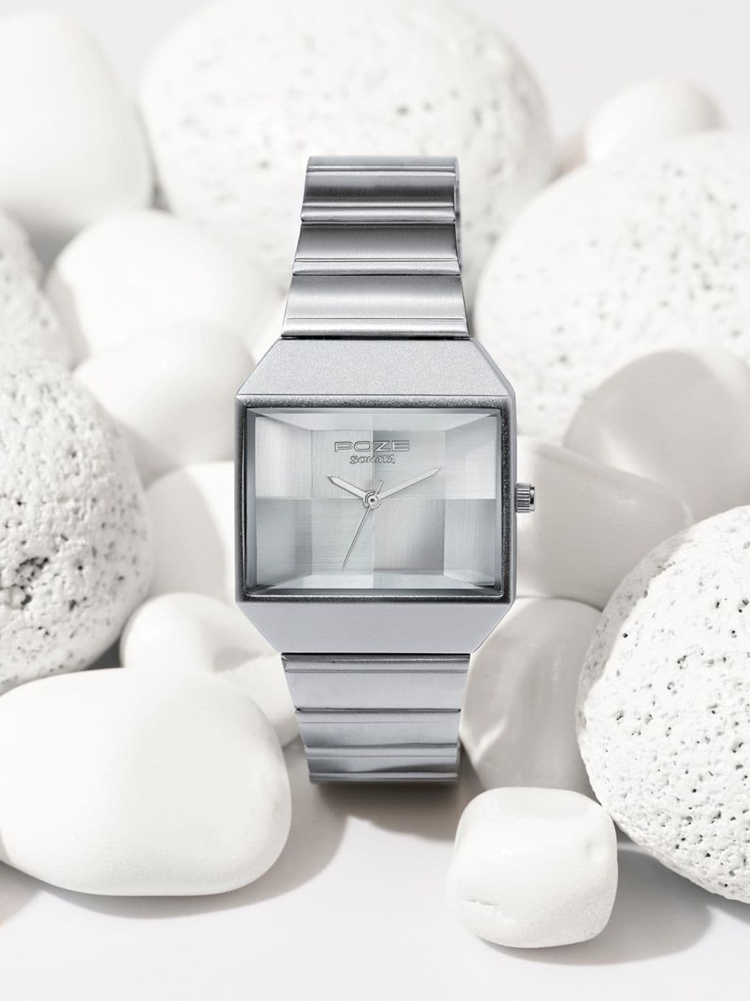 Sonata Unisex Poze 8 Quartz Analog Silver Dial Watch - SP80160SM01W - view 1